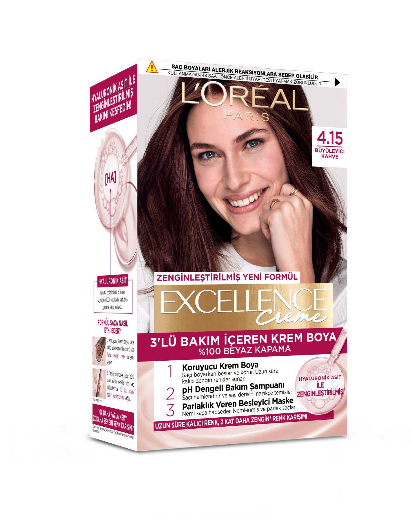 L’Oréal Paris Excellence Creme 4.15 Büyüleyici Kahve Saç Boyası