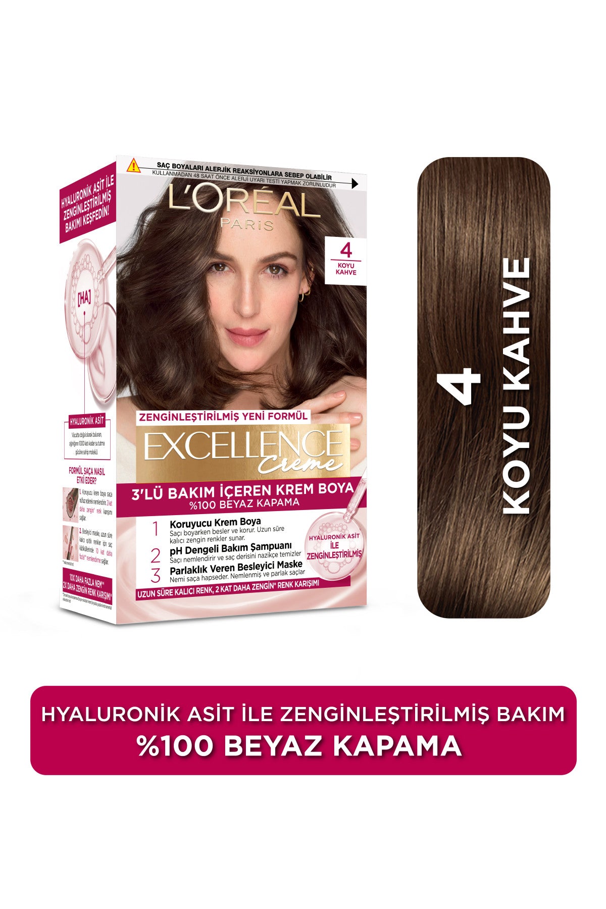 L’Oréal Paris Excellence Creme 4 Koyu Kahve Saç Boyası