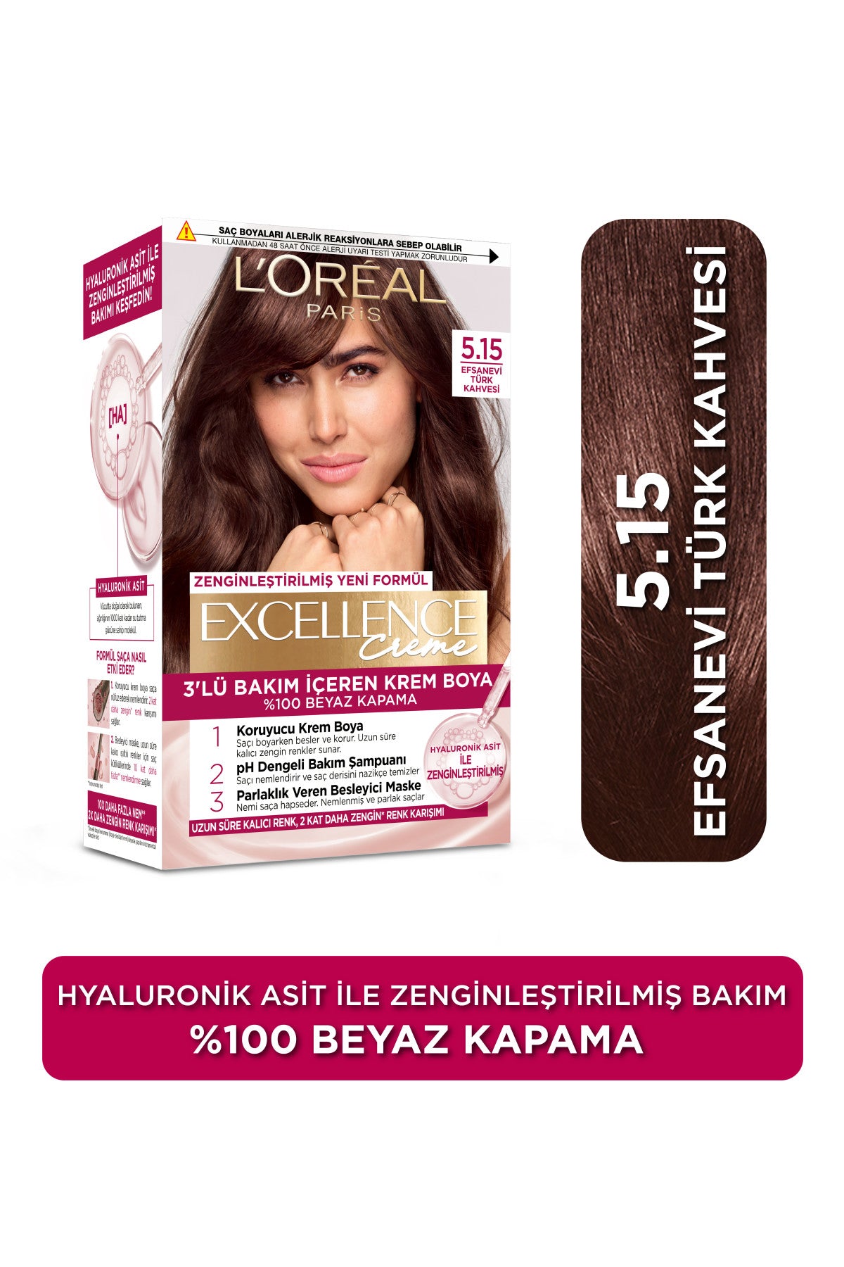 L’Oréal Paris Excellence Creme 5.15 Efsanevi Türk Kahvesi Saç Boyası
