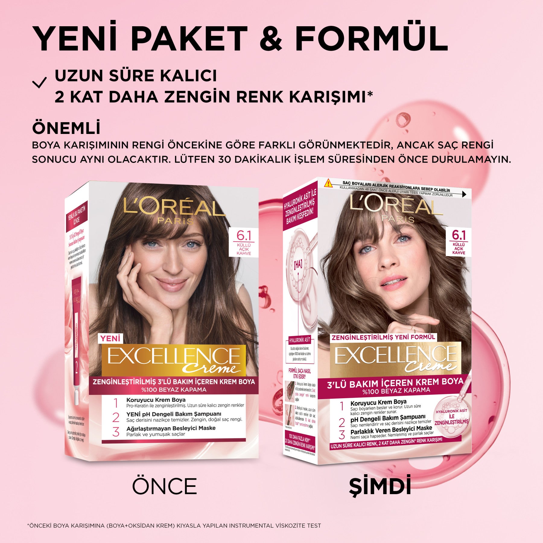 L’Oréal Paris Excellence Creme 6.1 Küllü Açık Kahve Saç Boyası
