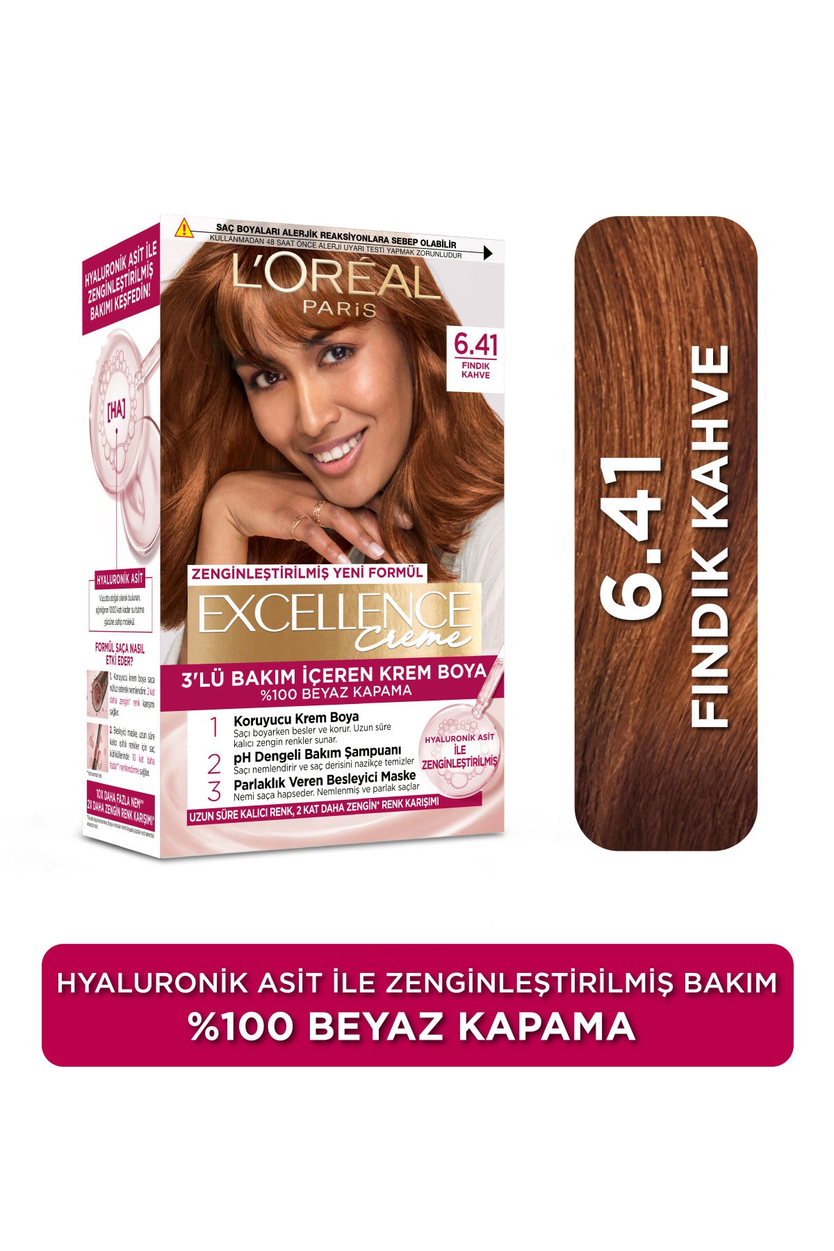L’Oréal Paris Excellence Creme 6.41 Fındık Kahve Saç Boyası