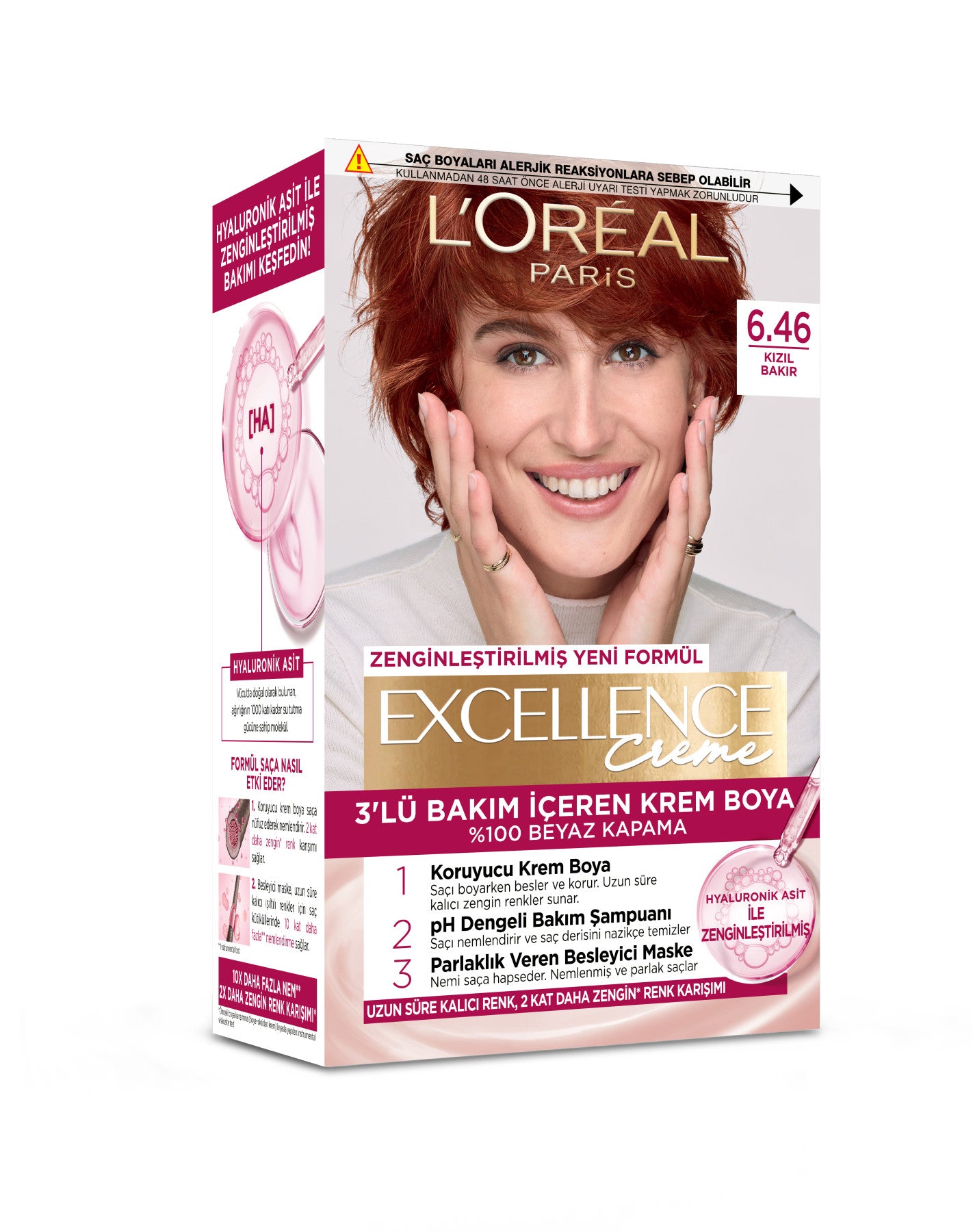 L’Oréal Paris Excellence Creme 6.46 Kızıl Bakır Saç Boyası