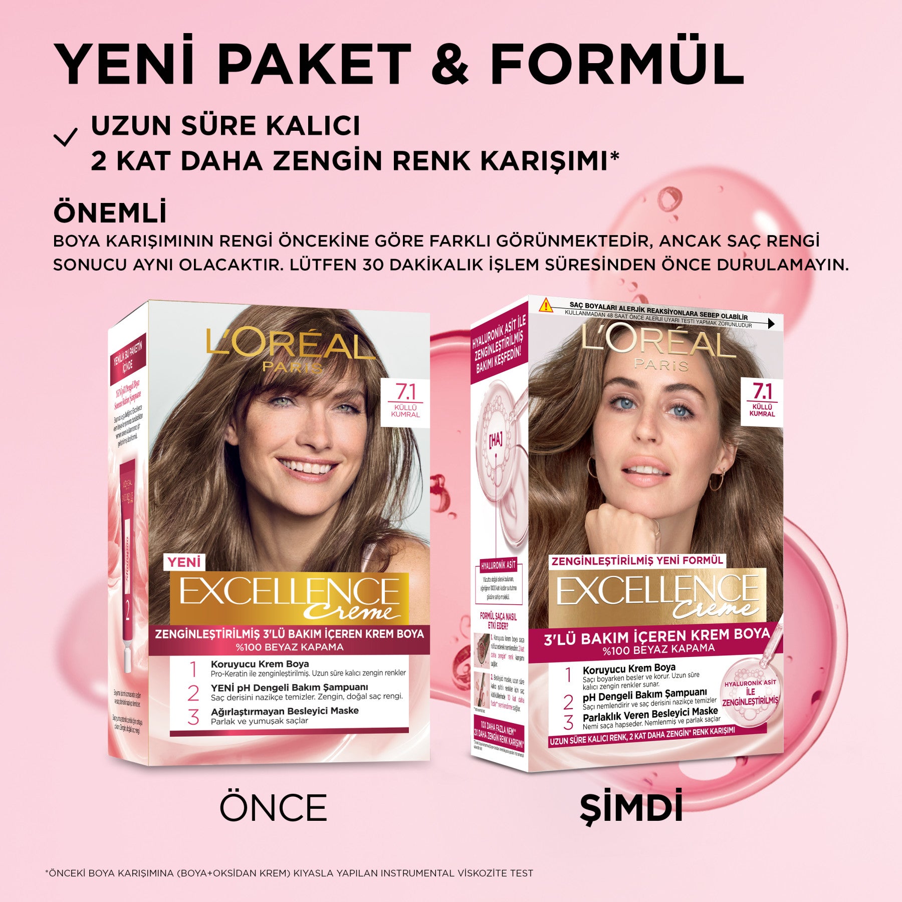 L’Oréal Paris Excellence Creme 7.1 Küllü Kumral Saç Boyası