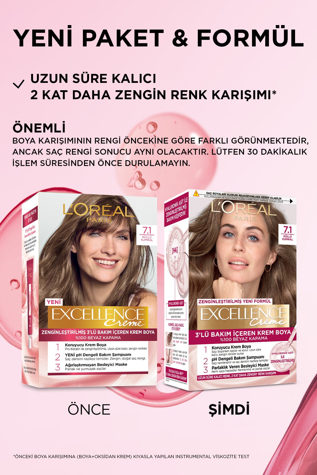L’Oréal Paris Excellence Creme 7.1 Küllü Kumral Saç Boyası