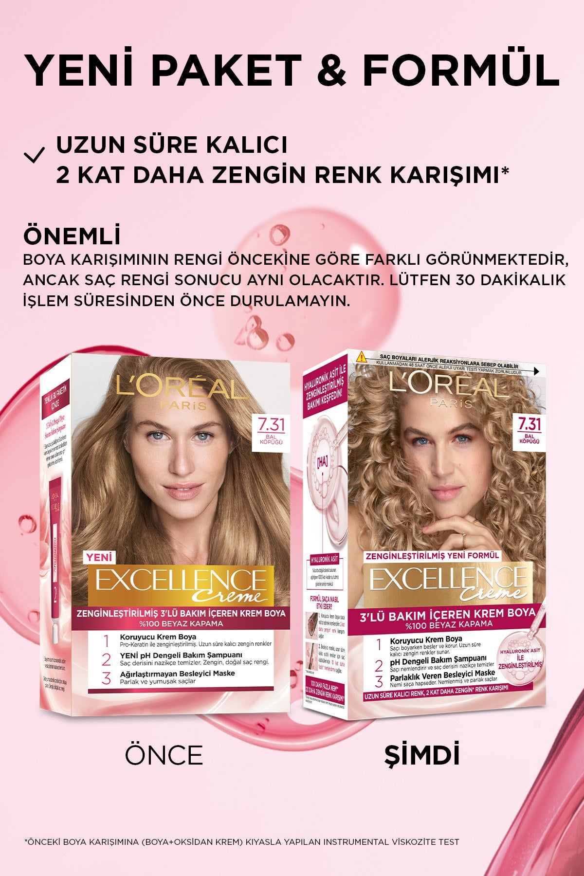 L’Oréal Paris Excellence Creme 7.31 Bal Köpüğü Saç Boyası