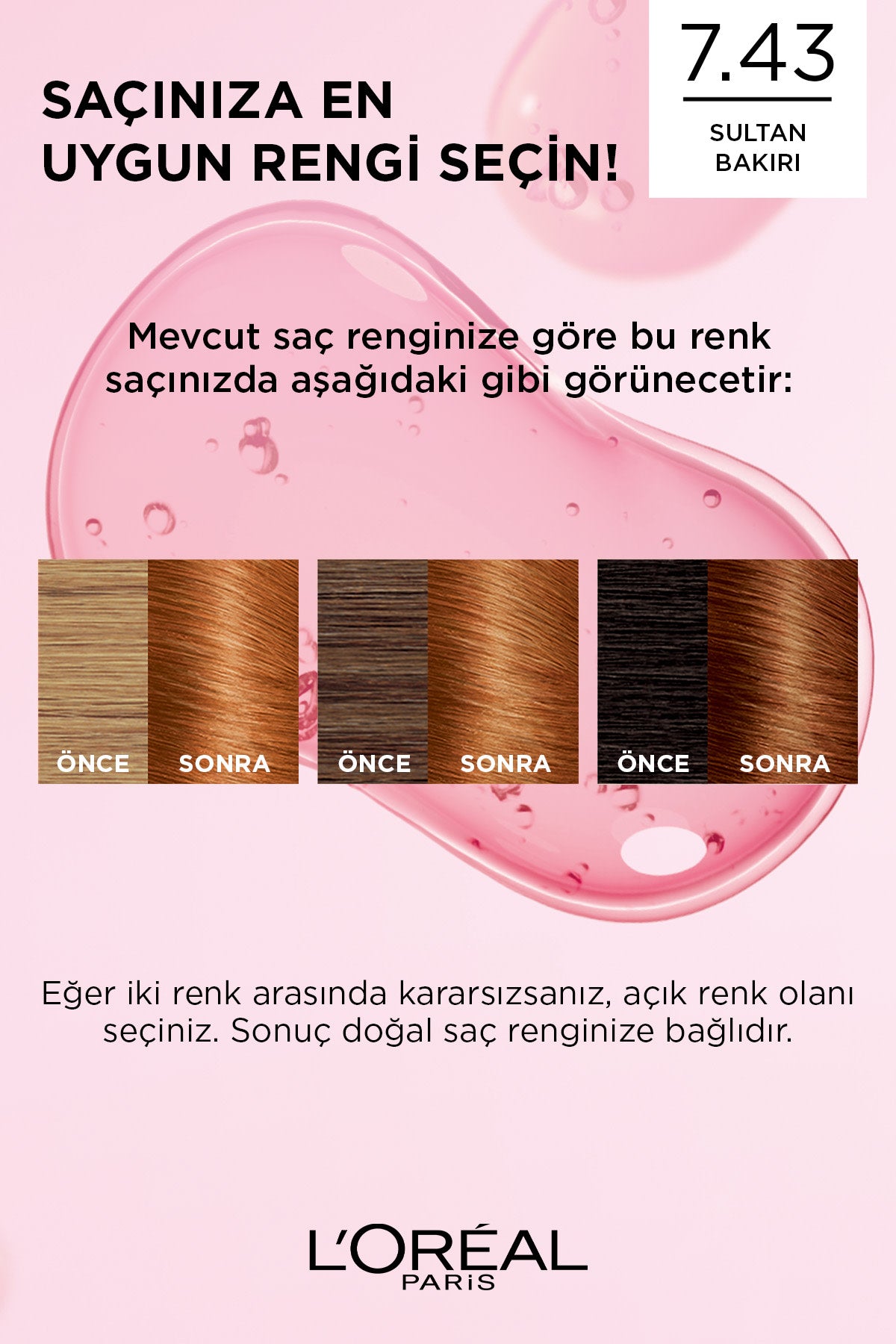 L’Oréal Paris Excellence Creme 7.43 Sultan Bakırı Saç Boyası