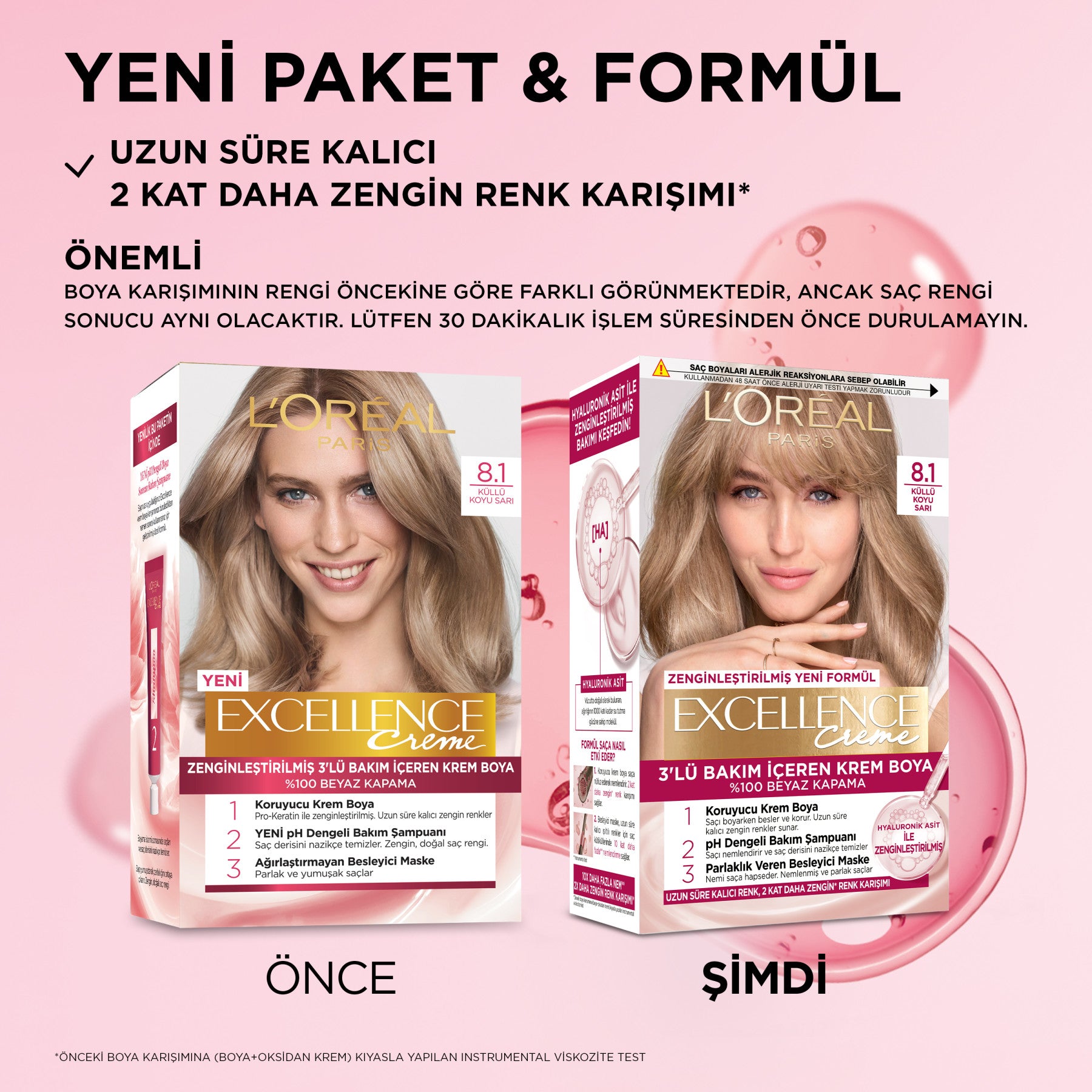 L’Oréal Paris Excellence Creme 8.1 Küllü Koyu Sarı Saç Boyası