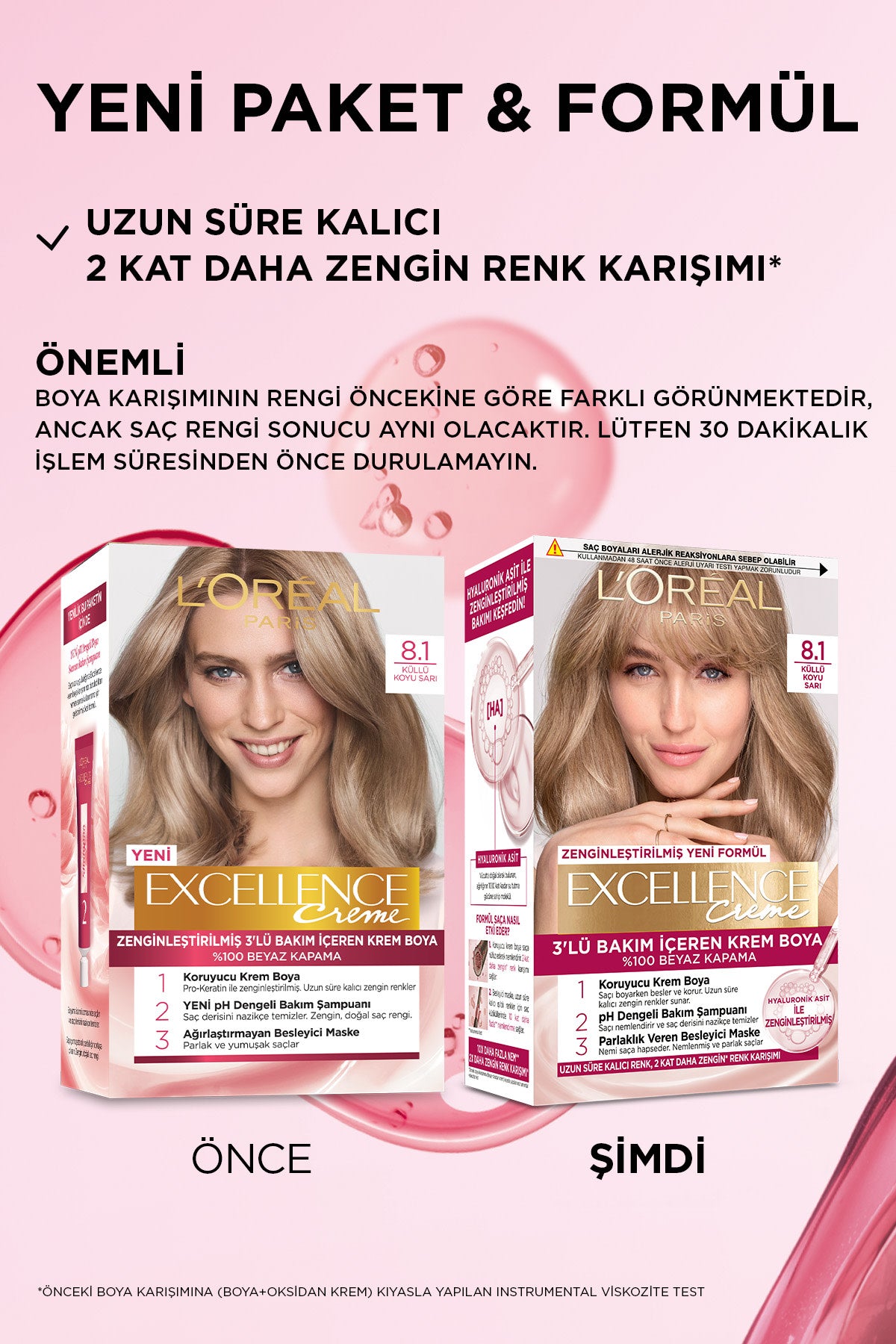 L’Oréal Paris Excellence Creme 8.1 Küllü Koyu Sarı Saç Boyası