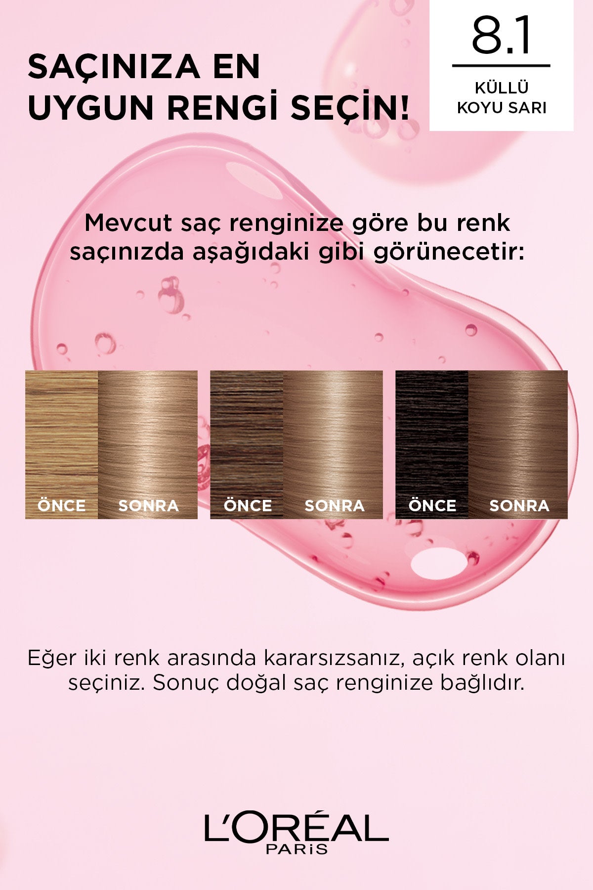 L’Oréal Paris Excellence Creme 8.1 Küllü Koyu Sarı Saç Boyası