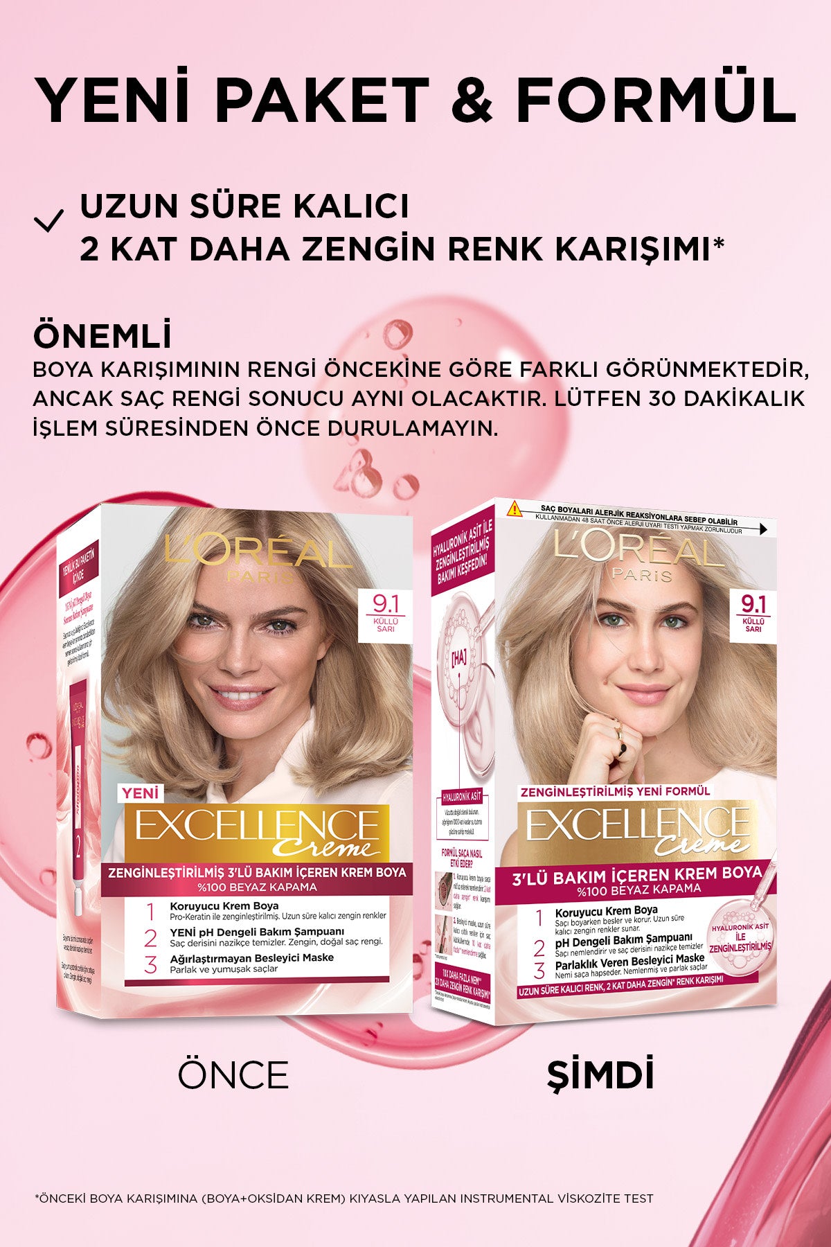 L’Oréal Paris Excellence Creme 9.1 Küllü Sarı Saç Boyası