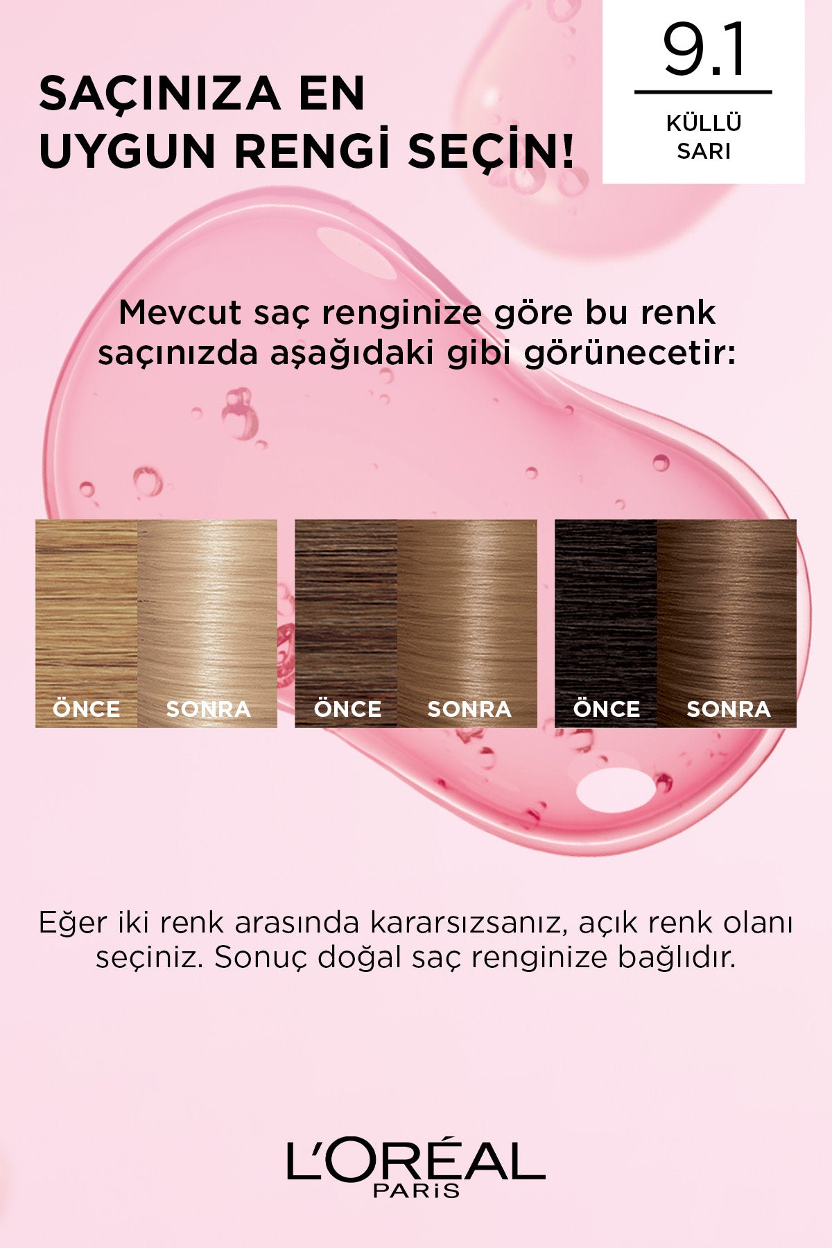 L’Oréal Paris Excellence Creme 9.1 Küllü Sarı Saç Boyası