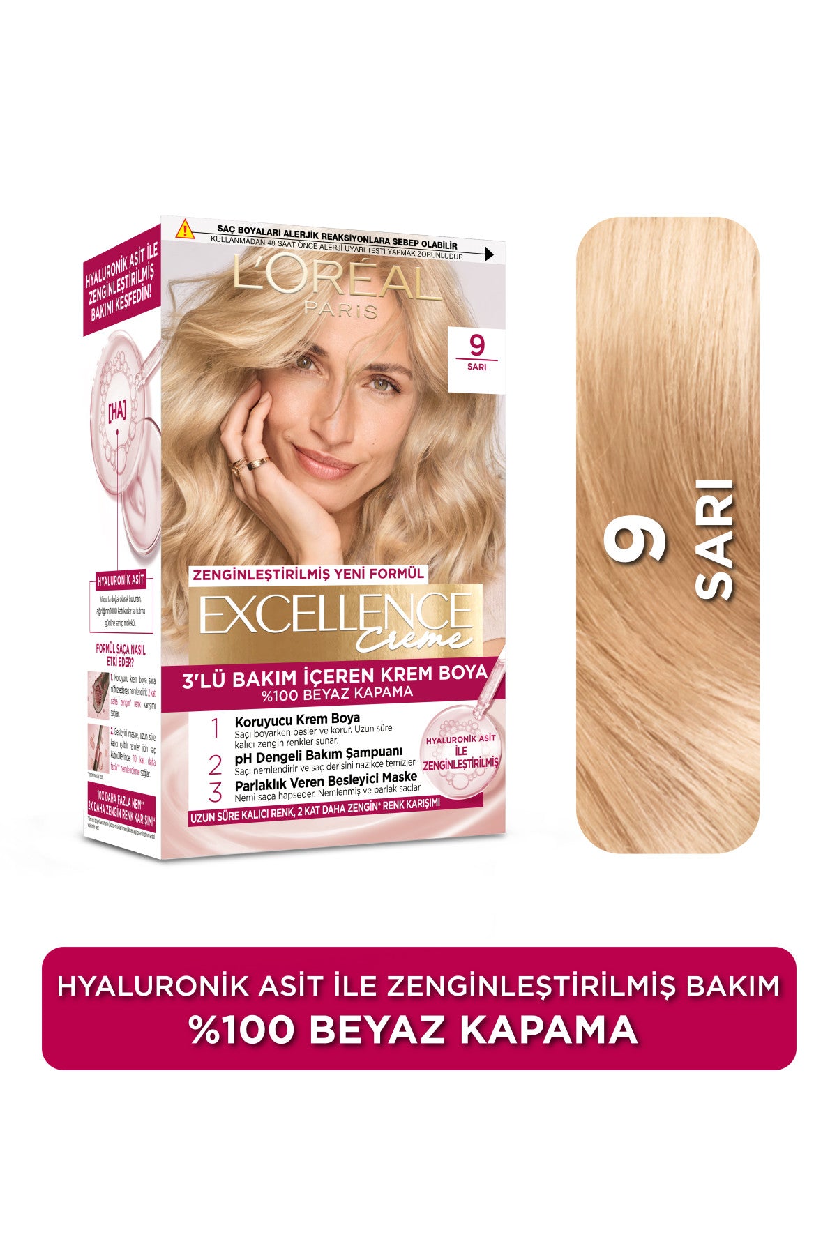 L’Oréal Paris Excellence Creme 9 Sarı Saç Boyası