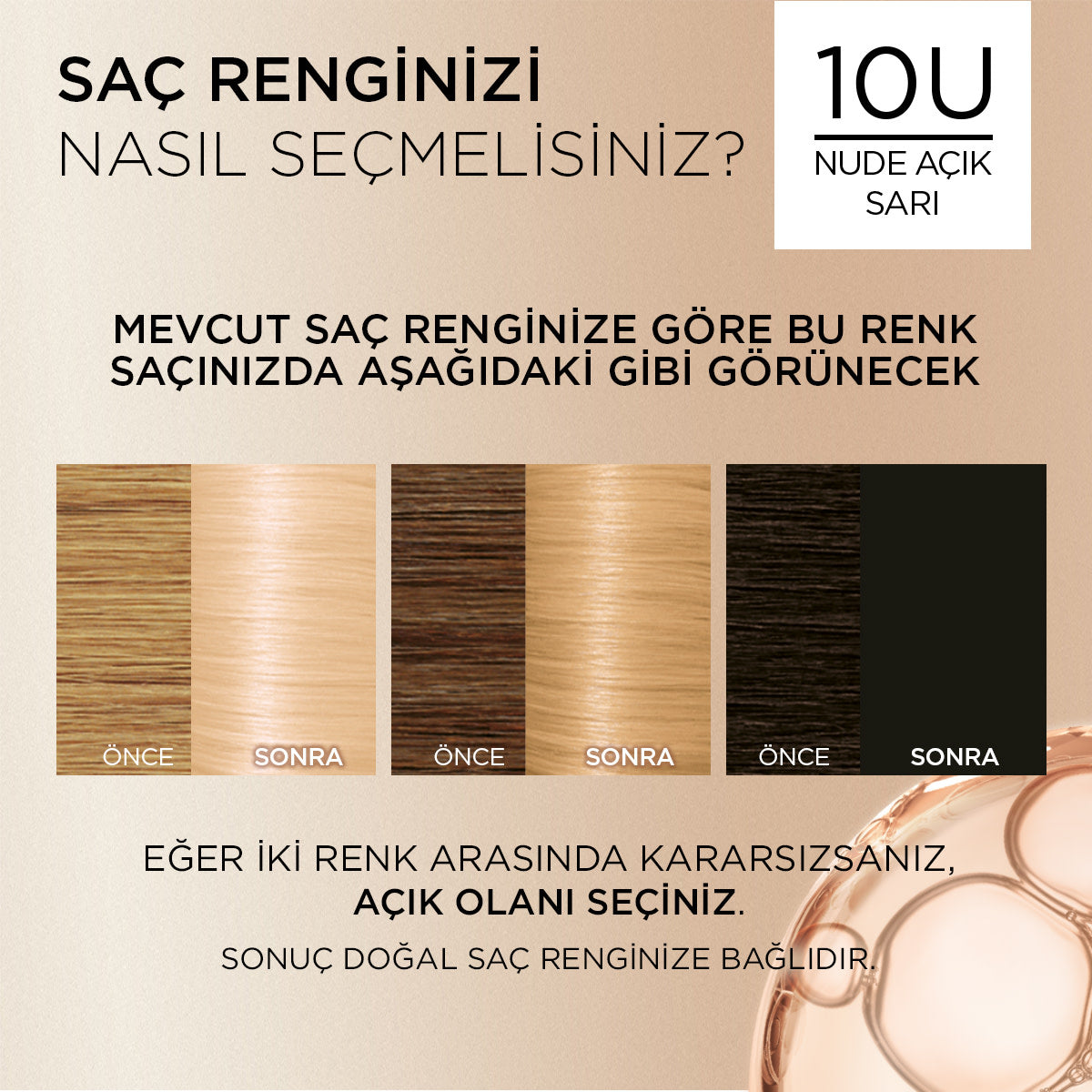 L’Oréal Paris Excellence Creme Nude Renkler Saç Boyası – 10U Nude Açık Sarı
