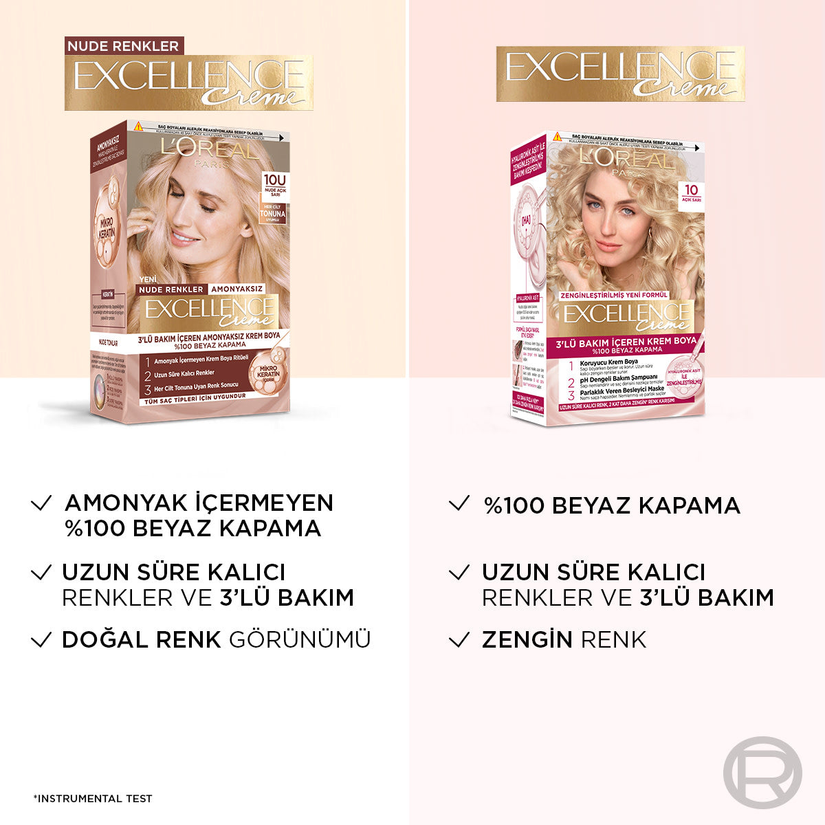 L’Oréal Paris Excellence Creme Nude Renkler Saç Boyası – 10U Nude Açık Sarı