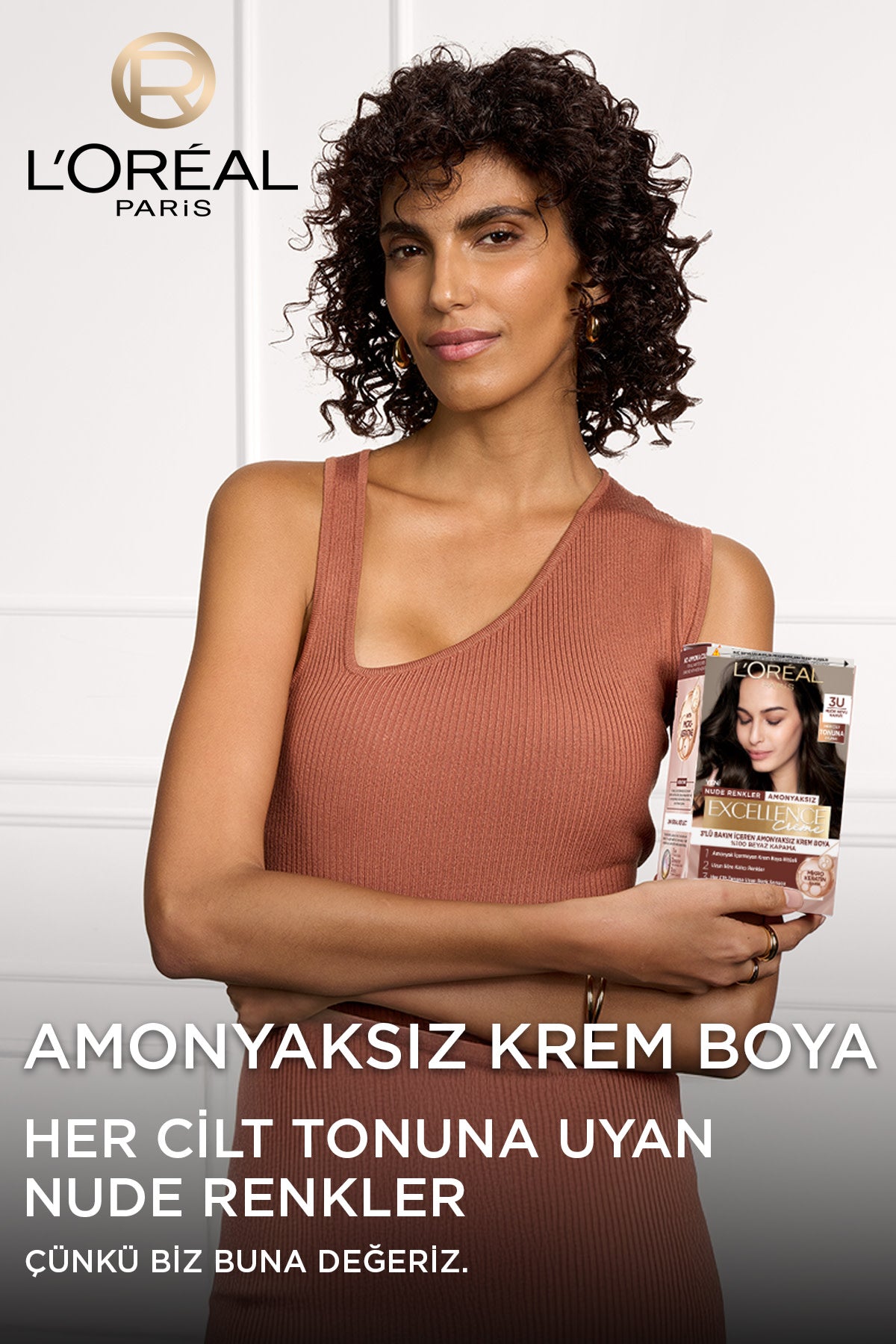L’Oréal Paris Excellence Creme Nude Renkler Saç Boyası – 3U Nude Koyu Kahve