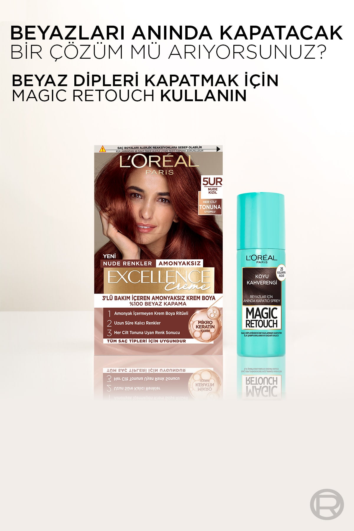 L’Oréal Paris Excellence Creme Nude Renkler Saç Boyası – 5UR Nude Kızıl