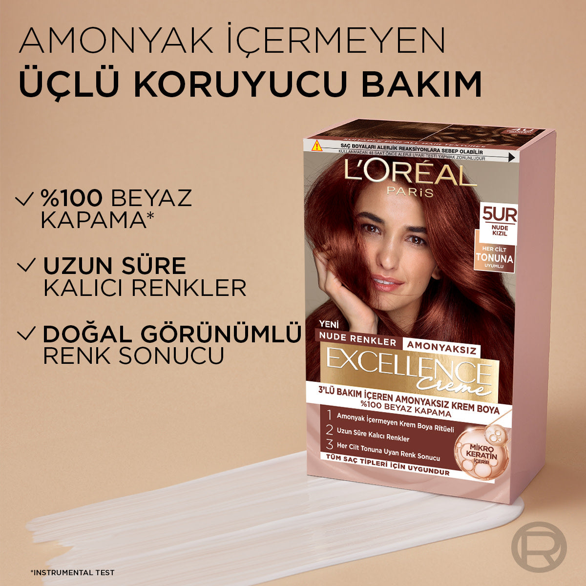 L’Oréal Paris Excellence Creme Nude Renkler Saç Boyası – 5UR Nude Kızıl