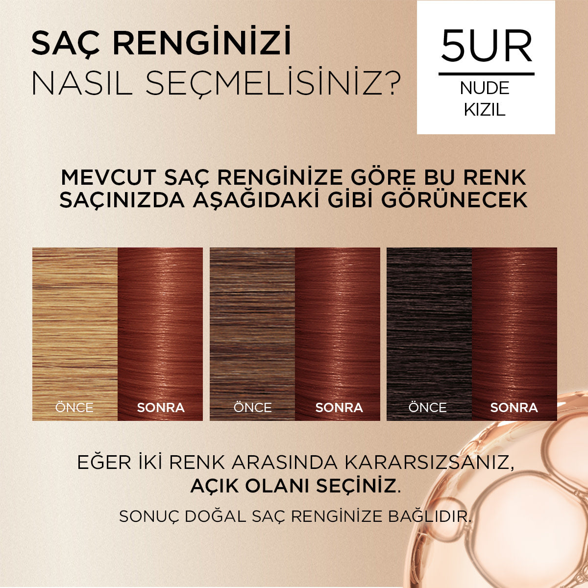 L’Oréal Paris Excellence Creme Nude Renkler Saç Boyası – 5UR Nude Kızıl