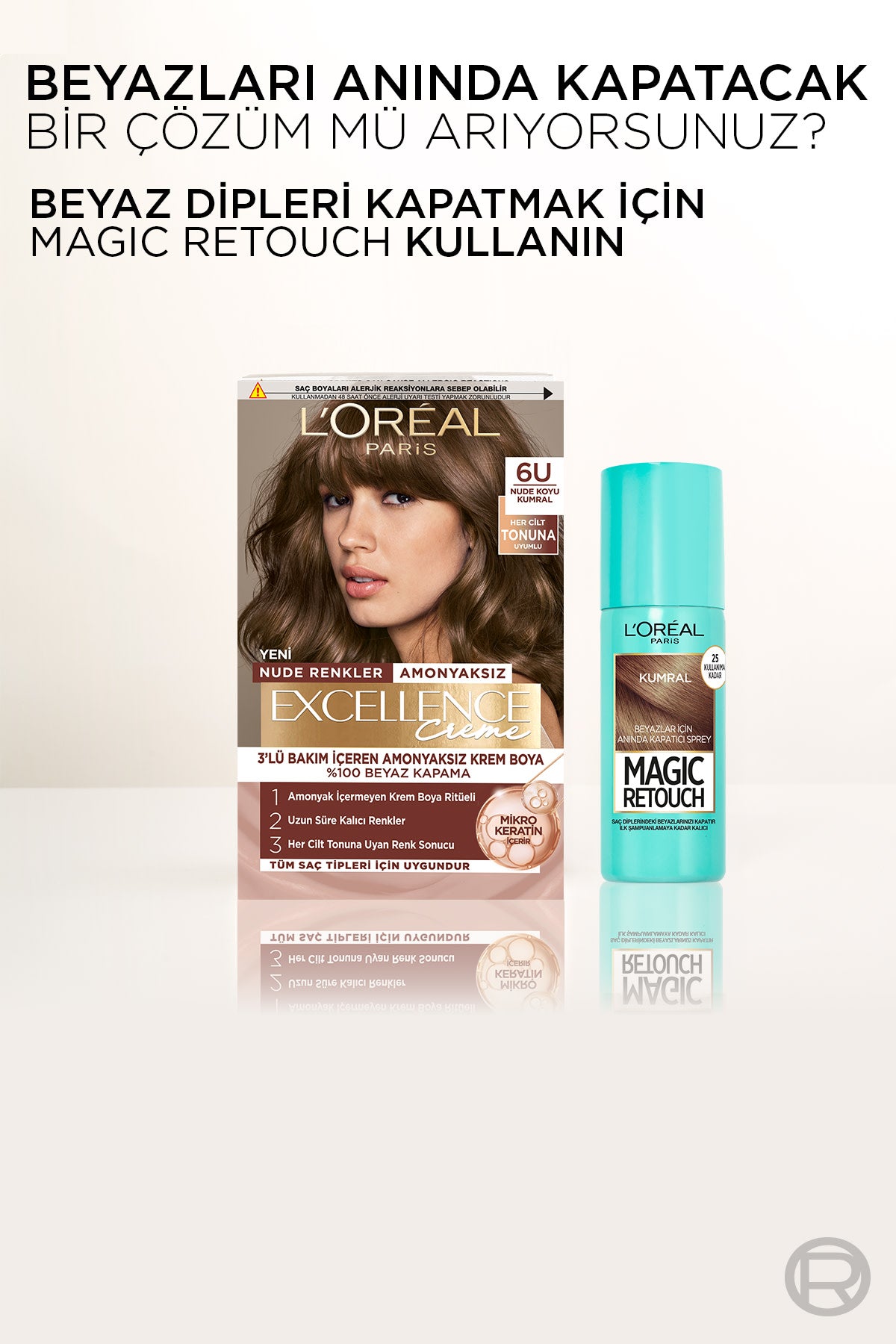 L’Oréal Paris Excellence Creme Nude Renkler Saç Boyası – 6U Nude Koyu Kumral