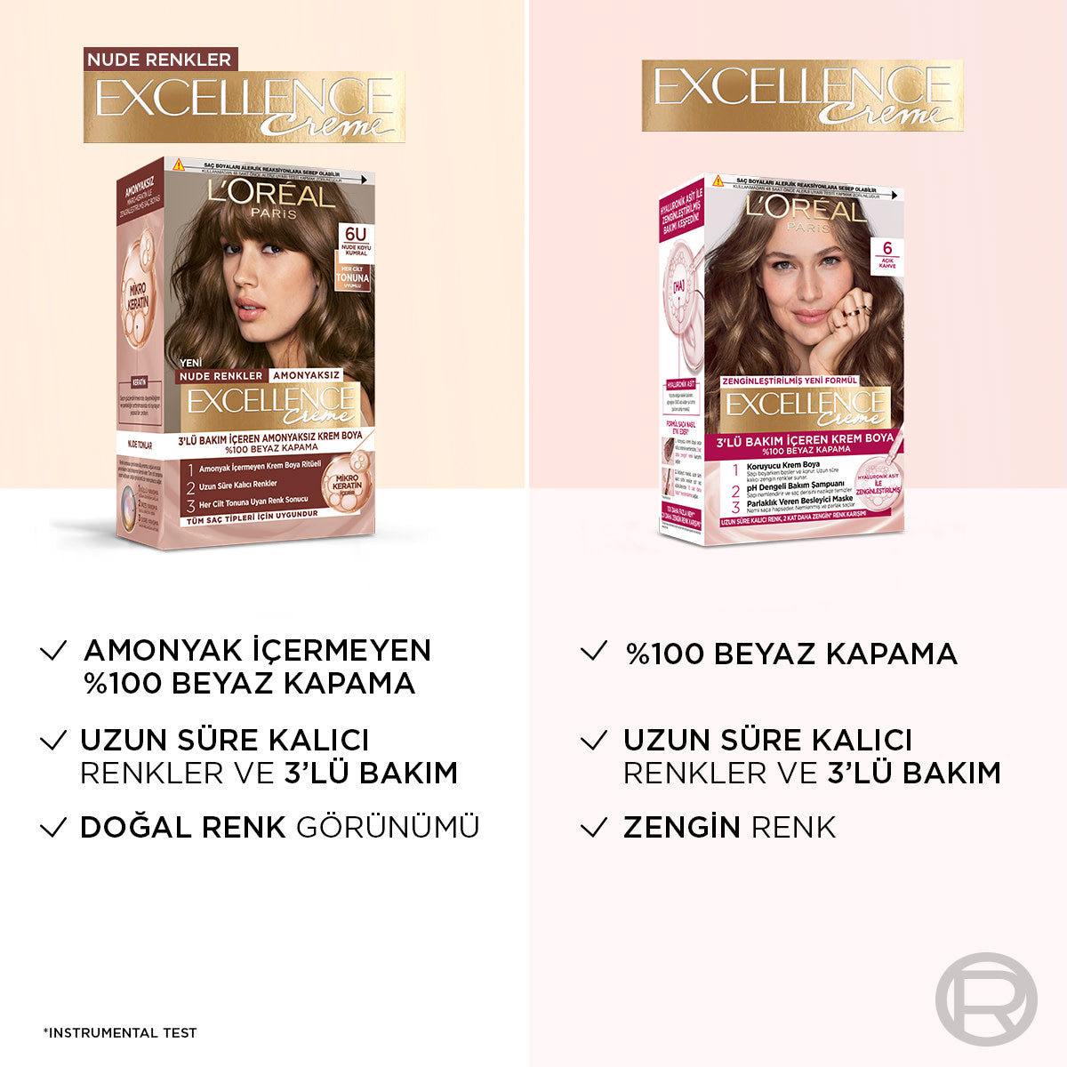 L’Oréal Paris Excellence Creme Nude Renkler Saç Boyası – 6U Nude Koyu Kumral