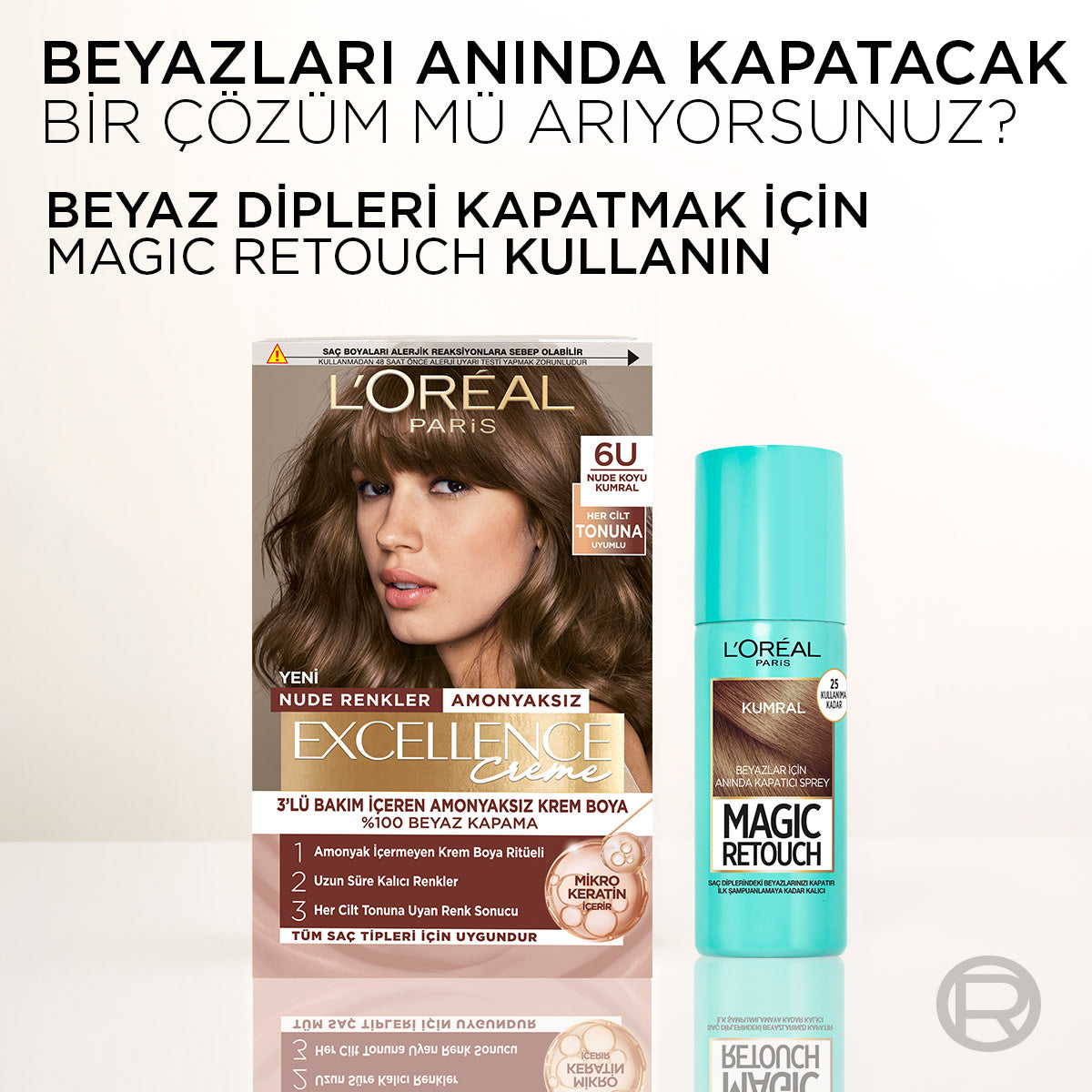 L’Oréal Paris Excellence Creme Nude Renkler Saç Boyası – 6U Nude Koyu Kumral