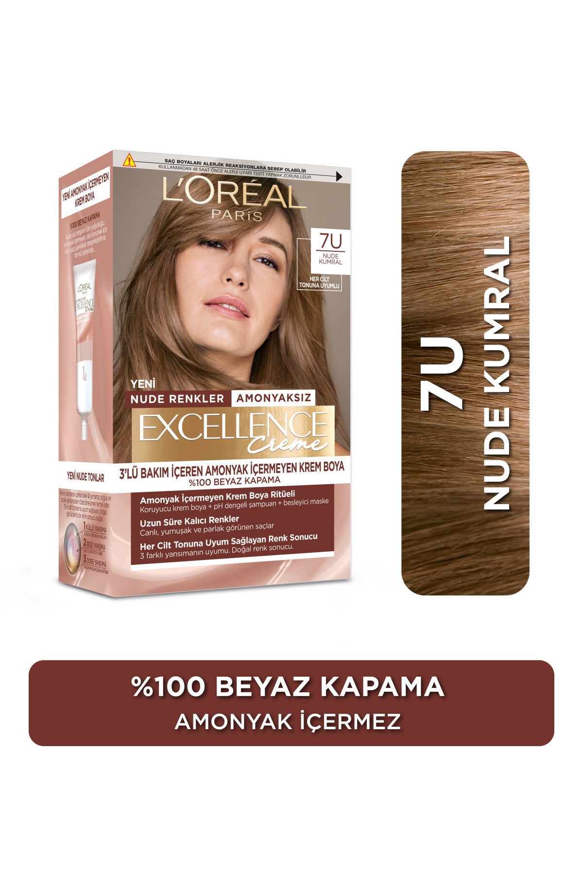 L’Oréal Paris Excellence Creme Renkler Saç Boyası – 7U Kumra