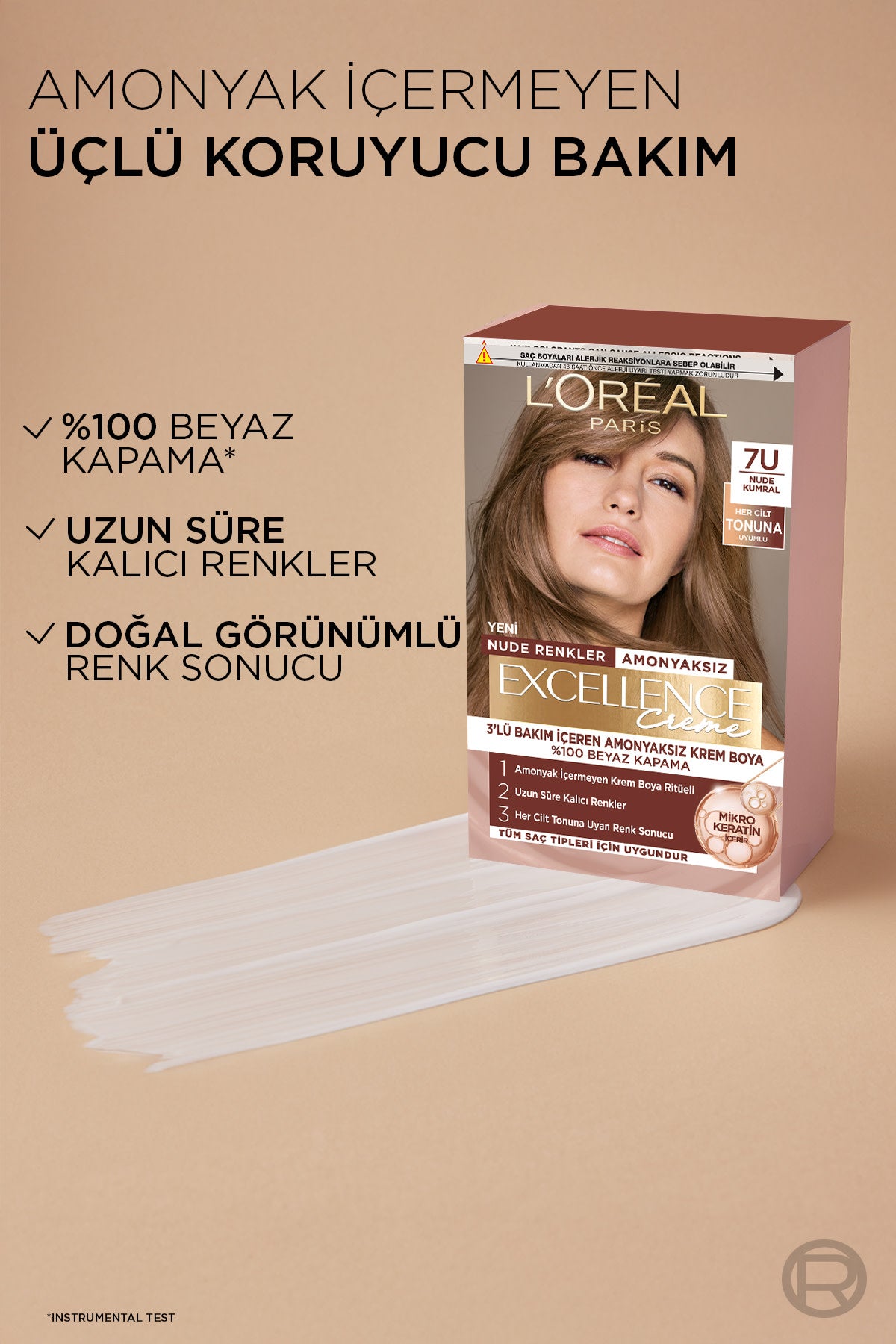 L’Oréal Paris Excellence Creme Nude Renkler Saç Boyası – 7U Nude Kumral