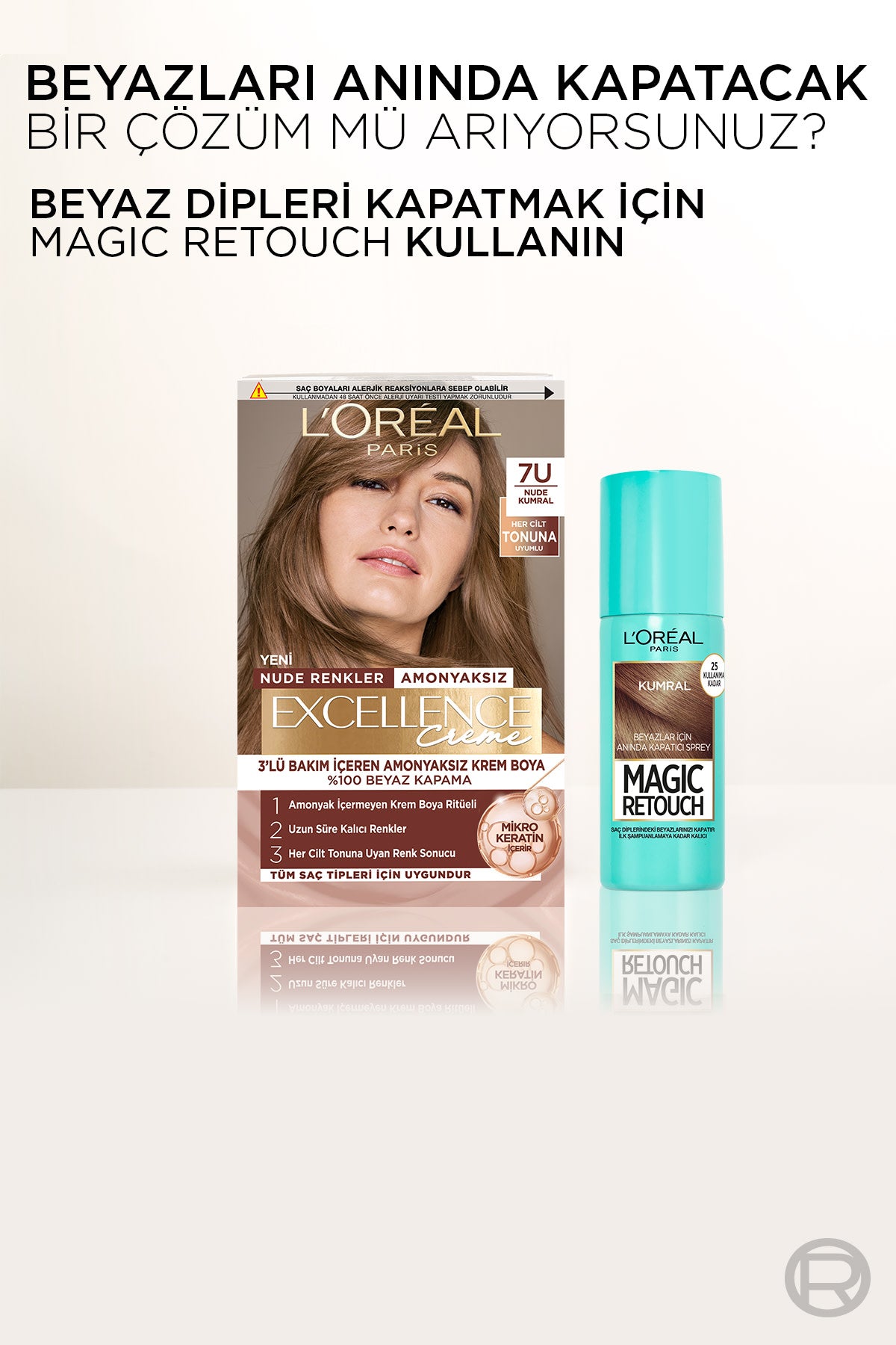 L’Oréal Paris Excellence Creme Nude Renkler Saç Boyası – 7U Nude Kumral