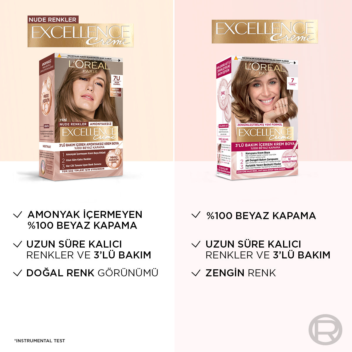 L’Oréal Paris Excellence Creme Nude Renkler Saç Boyası – 7U Nude Kumral