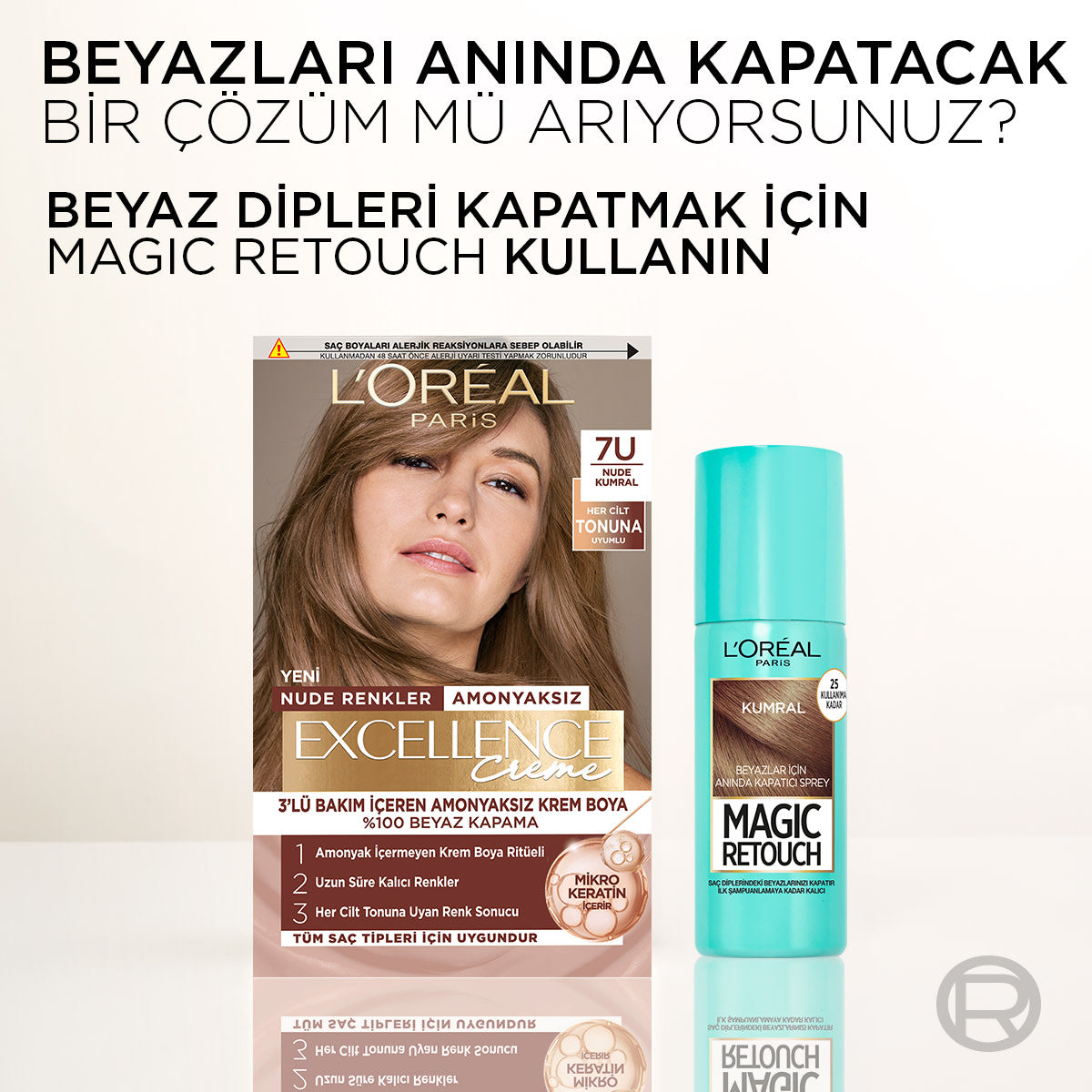 L’Oréal Paris Excellence Creme Nude Renkler Saç Boyası – 7U Nude Kumral