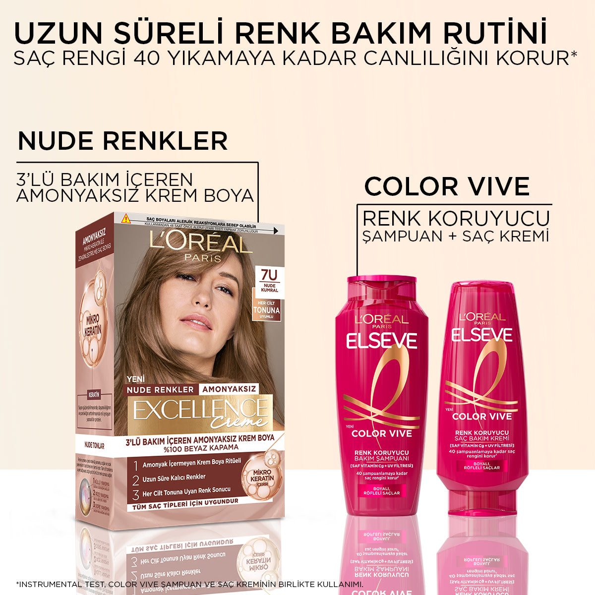 L’Oréal Paris Excellence Creme Nude Renkler Saç Boyası – 7U Nude Kumral