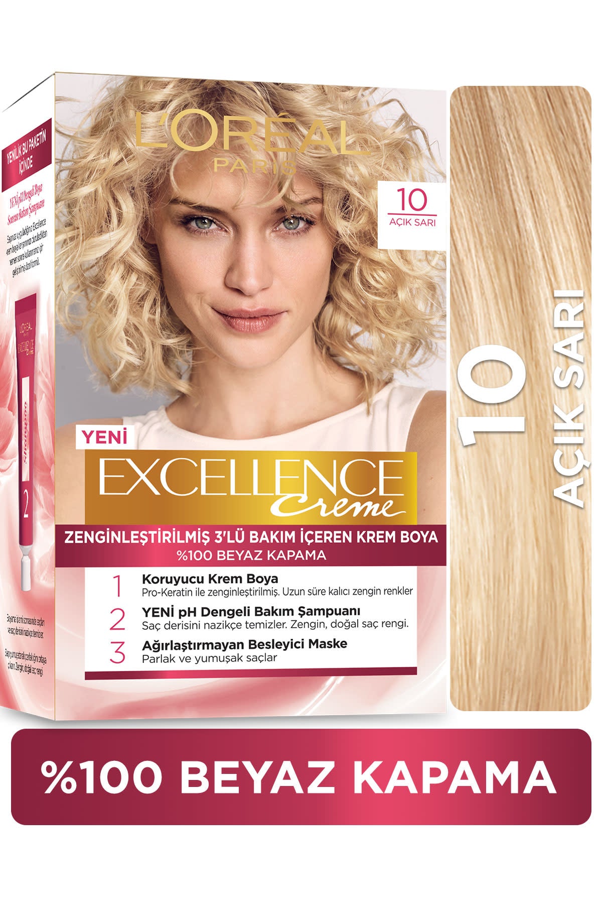 L'Oréal Paris Excellence Creme Saç Boyası - 10 Açık Sarı