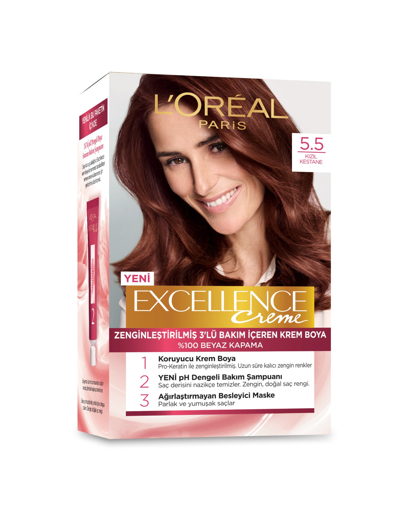 L'Oréal Paris Excellence Creme Saç Boyası - 5.5 Kızıl Kestane