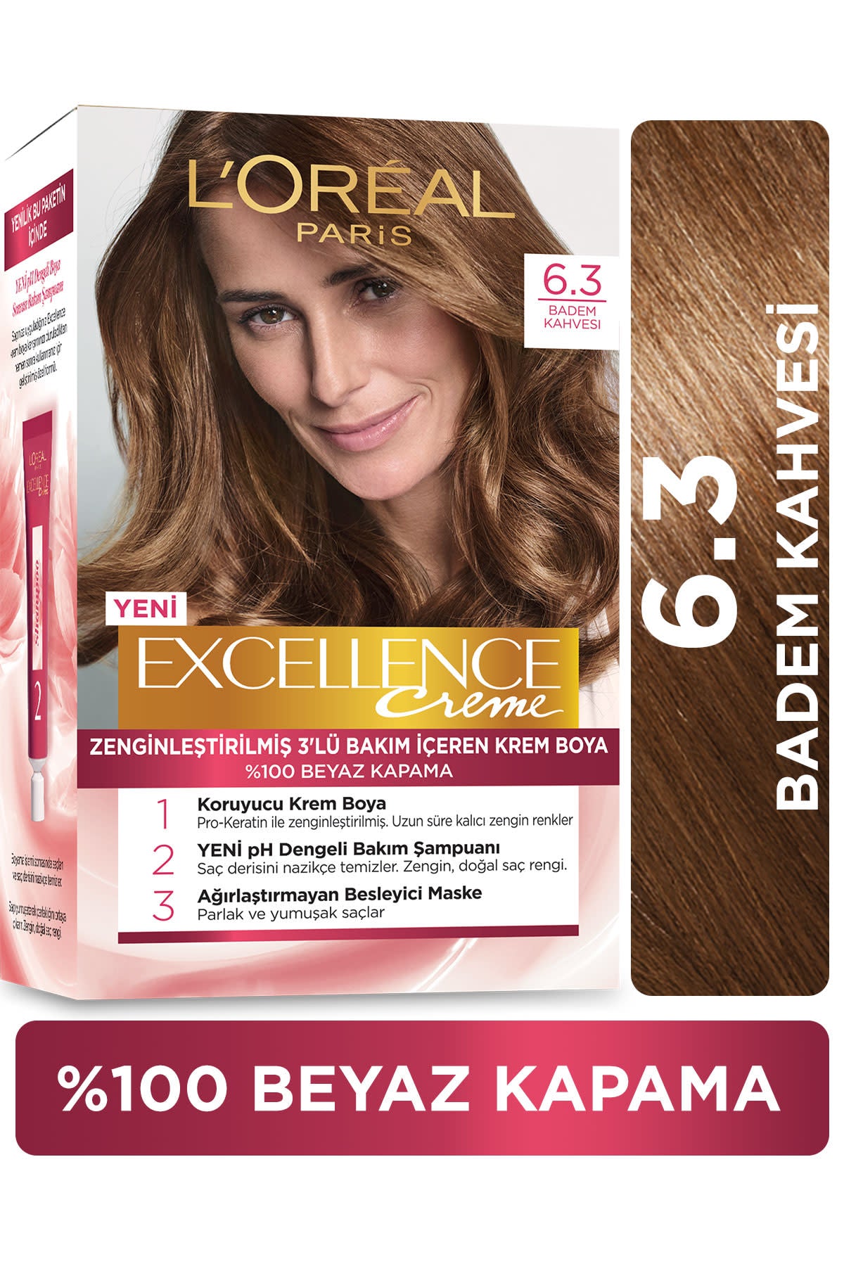 L'Oréal Paris Excellence Creme Saç Boyası - 6.30 Badem Kahvesi