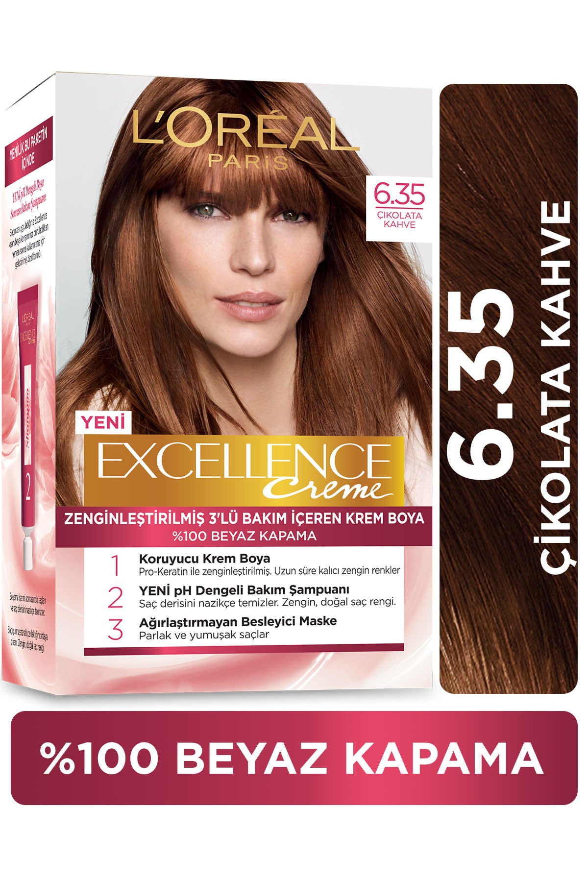 L'Oréal Paris Excellence Creme Saç Boyası - 6.35 Çikolata Kahve