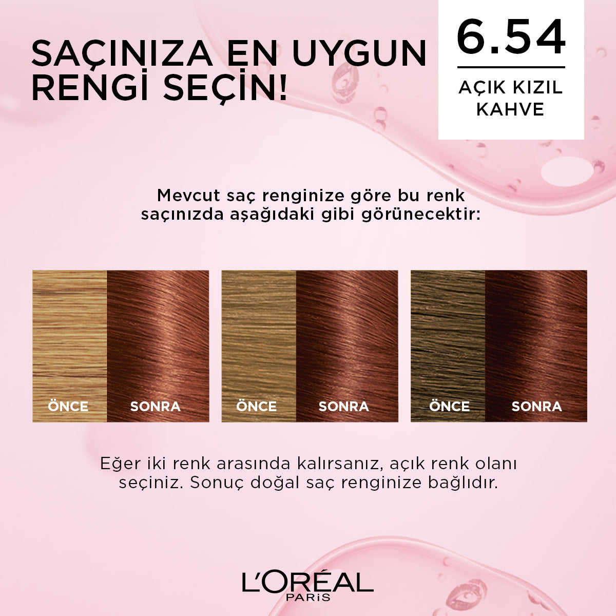 L’Oréal Paris Excellence Creme Saç Boyası 6.54 Açık Kızıl Kahve
