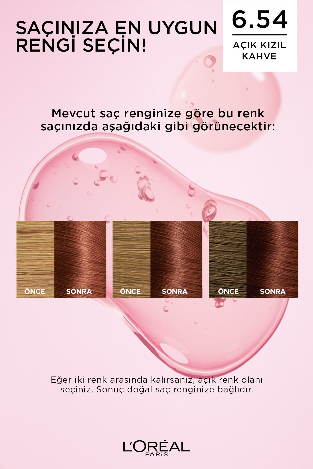 L’Oréal Paris Excellence Creme Saç Boyası 6.54 Açık Kızıl Kahve