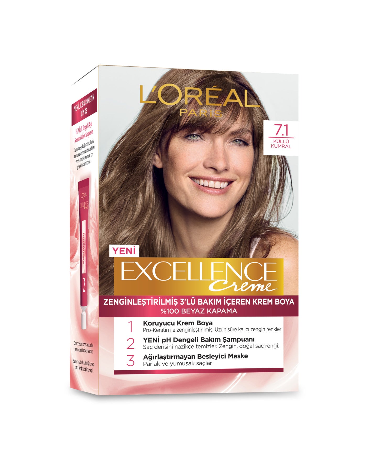 L'Oréal Paris Excellence Creme Saç Boyası - 7.1 Küllü Kumral