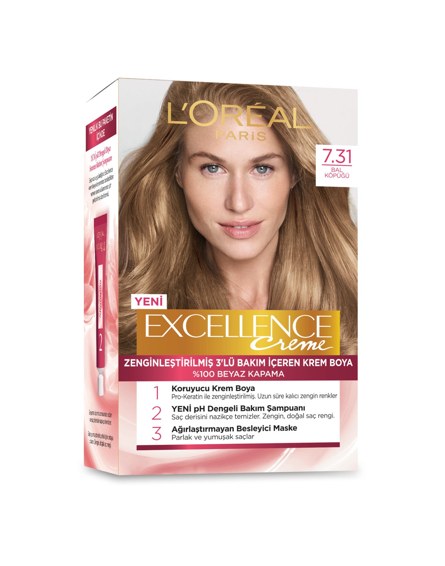 L'Oréal Paris Excellence Creme Saç Boyası - 7.31 Bal Köpüğü