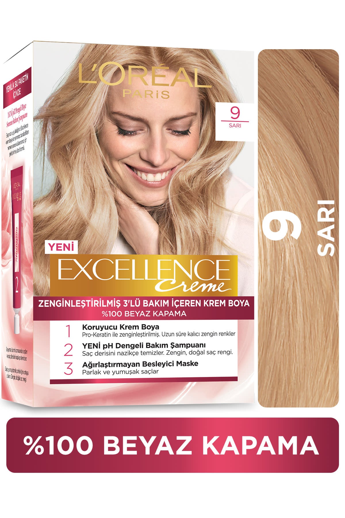 L'Oréal Paris Excellence Creme Saç Boyası - 9 Sarı