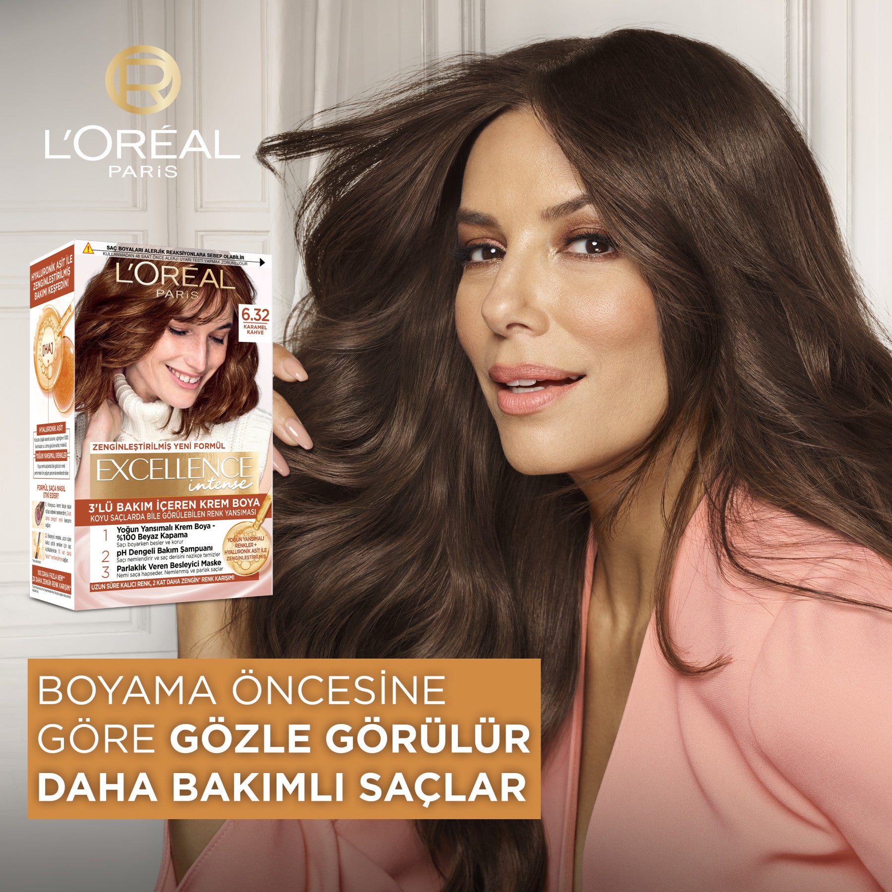 L'Oréal Paris Excellence Intense 6.32 Karamel Kahve Saç Boyası