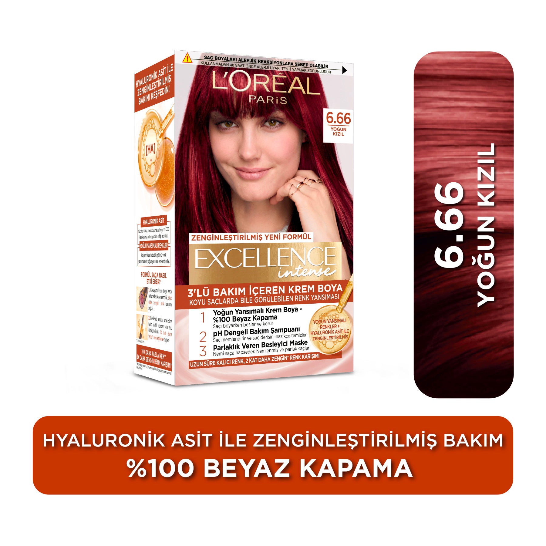 L'Oréal Paris Excellence Intense 6.66 Yoğun Kızıl Saç Boyası