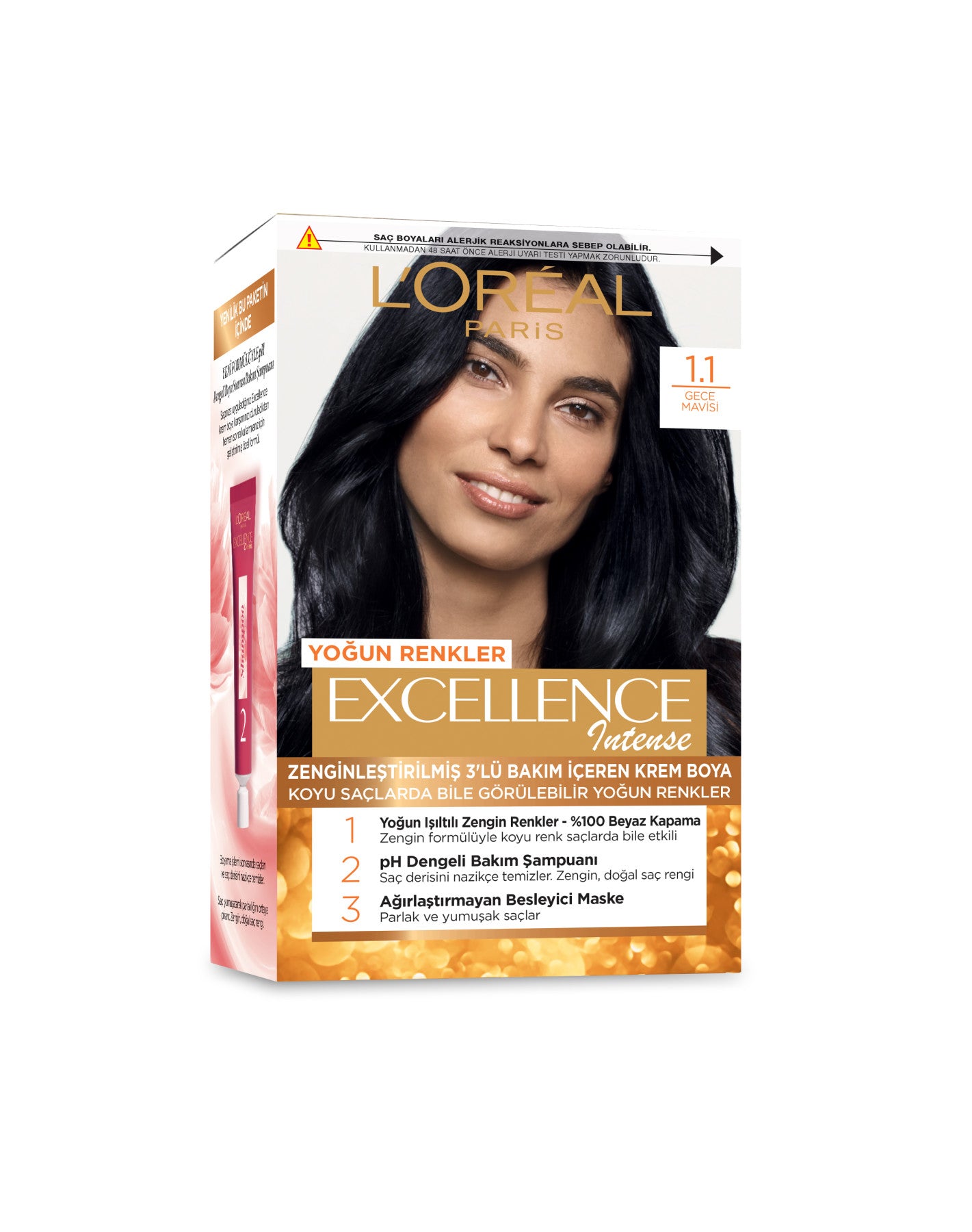 L'Oréal Paris Excellence Intense Saç Boyası - 1.1 Gece Mavisi