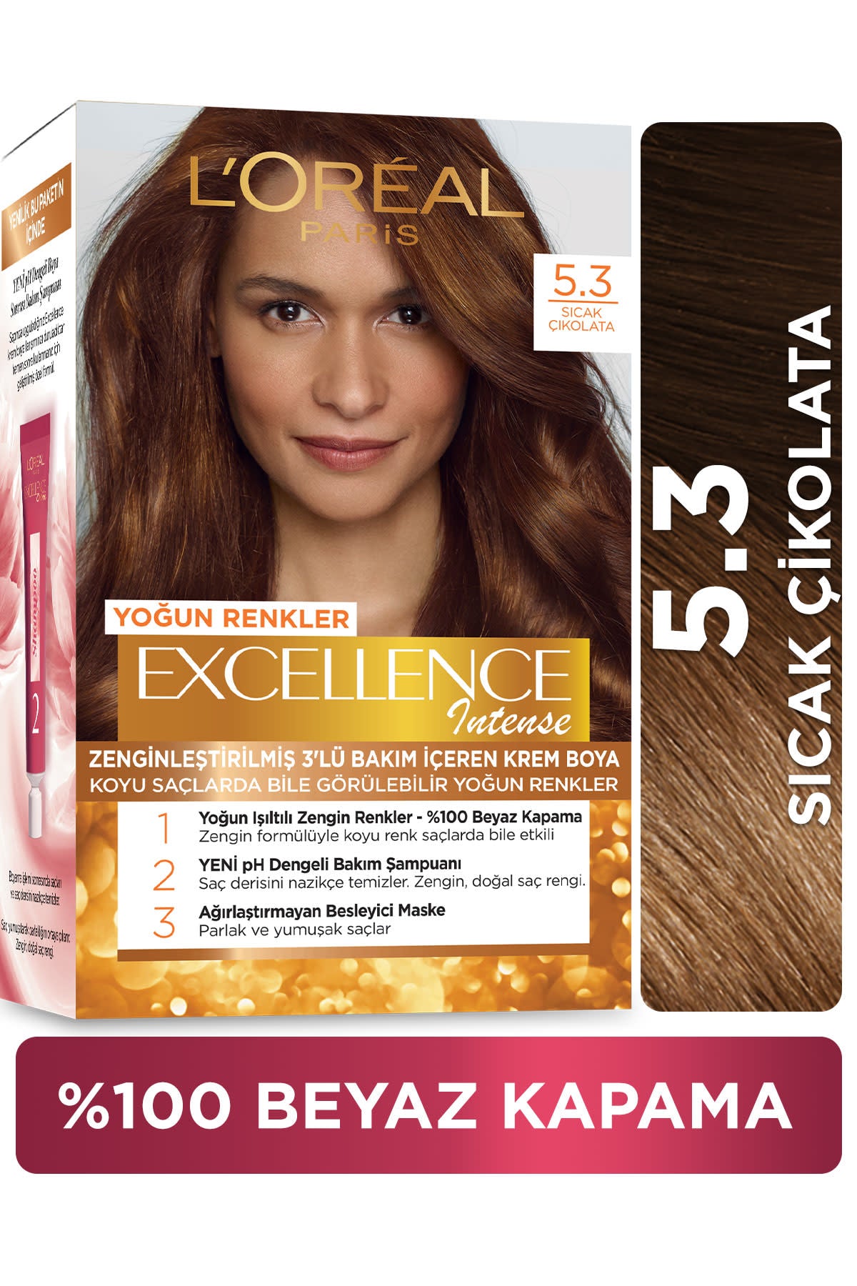 L'oréal Paris Excellence Intense Saç Boyası  5.3 Sıcak Çikolata