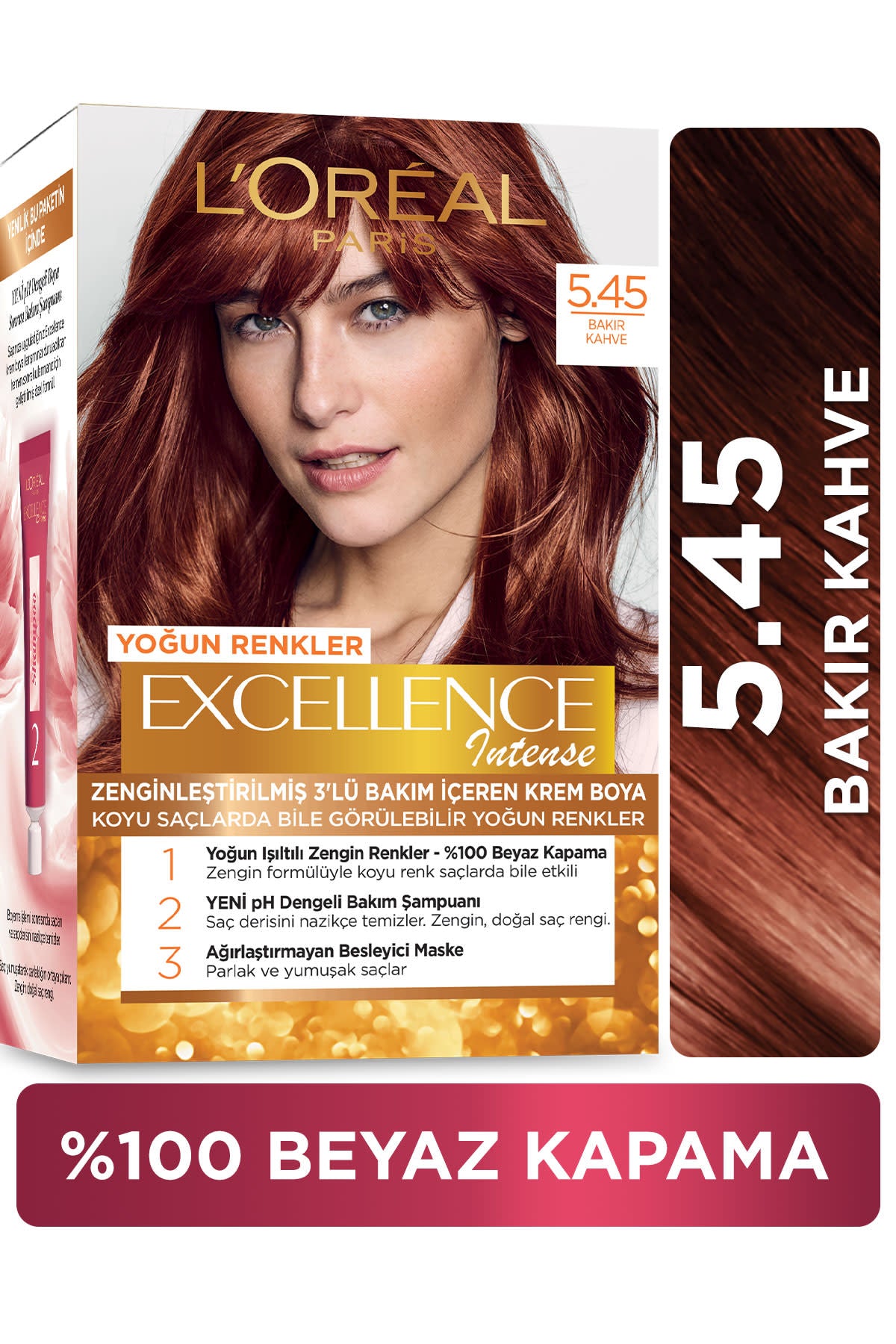 L'oréal Paris Excellence Intense Saç Boyası  5.45 Bakır Kahve