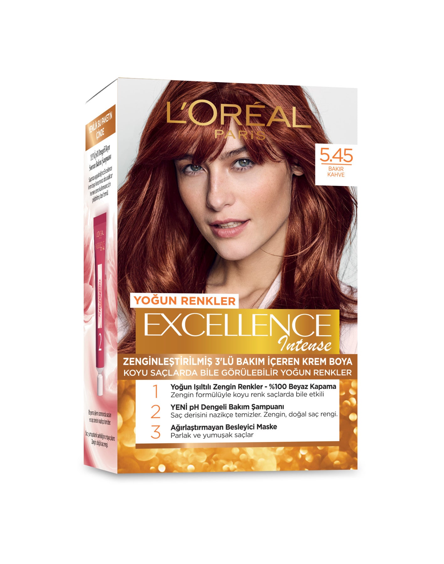 L'oréal Paris Excellence Intense Saç Boyası  5.45 Bakır Kahve