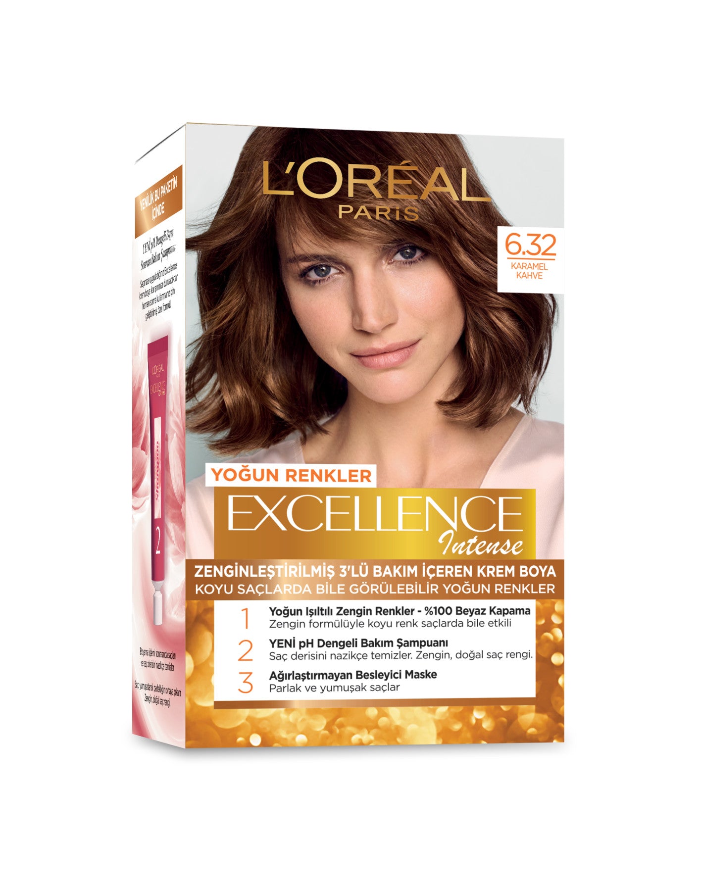L'Oréal Paris Excellence Intense Saç Boyası - 6.32 Karamel Kahve