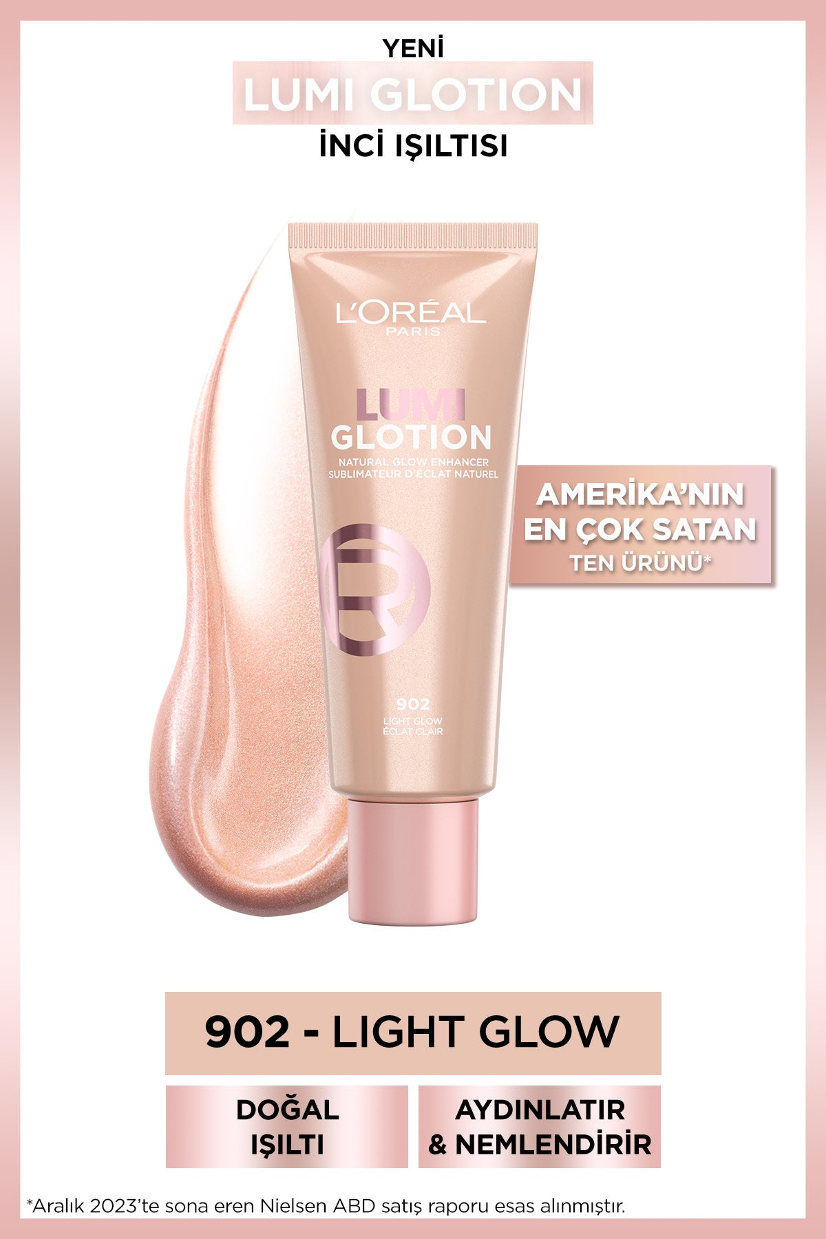 L'Oréal Paris Glotion All-In-One Doğal Işıltı 902 - Light Glow 40 ml