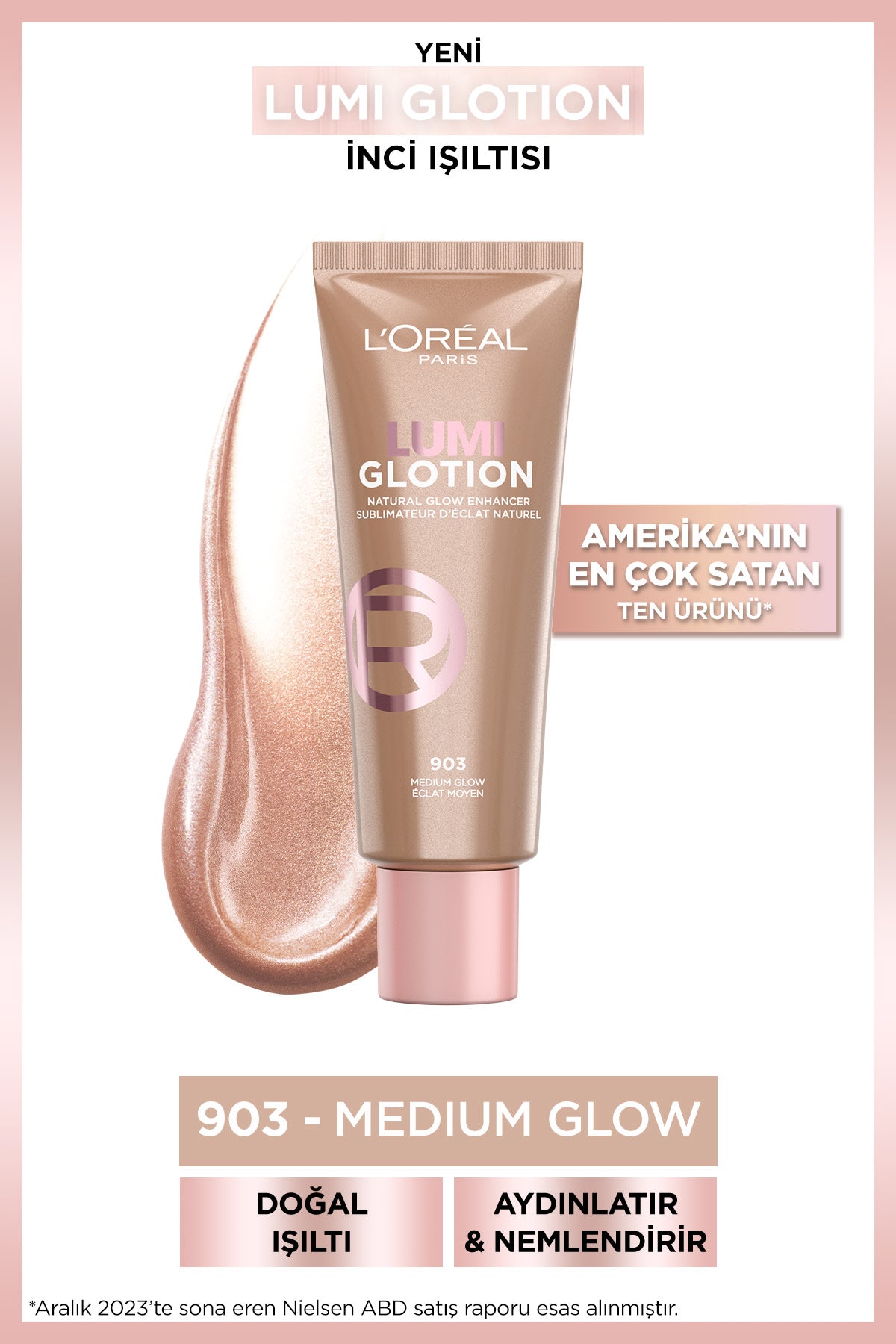 L'Oréal Paris Glotion All-In-One Doğal Işıltı 903 - Medium Glow