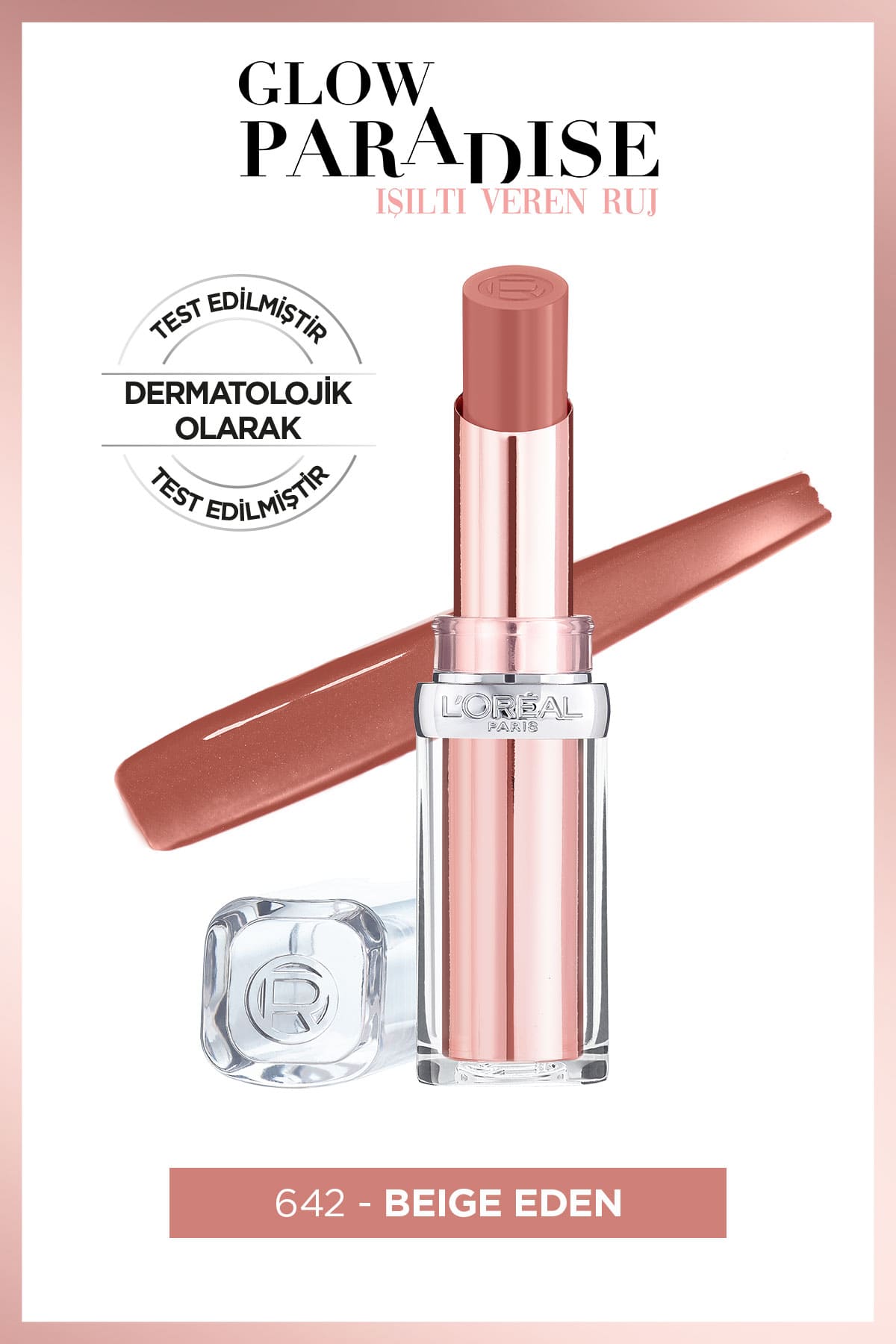L'Oréal Paris Glow Paradise Balm-in-Lipstick - Işıltı Veren Ruj 642 Beige Eden